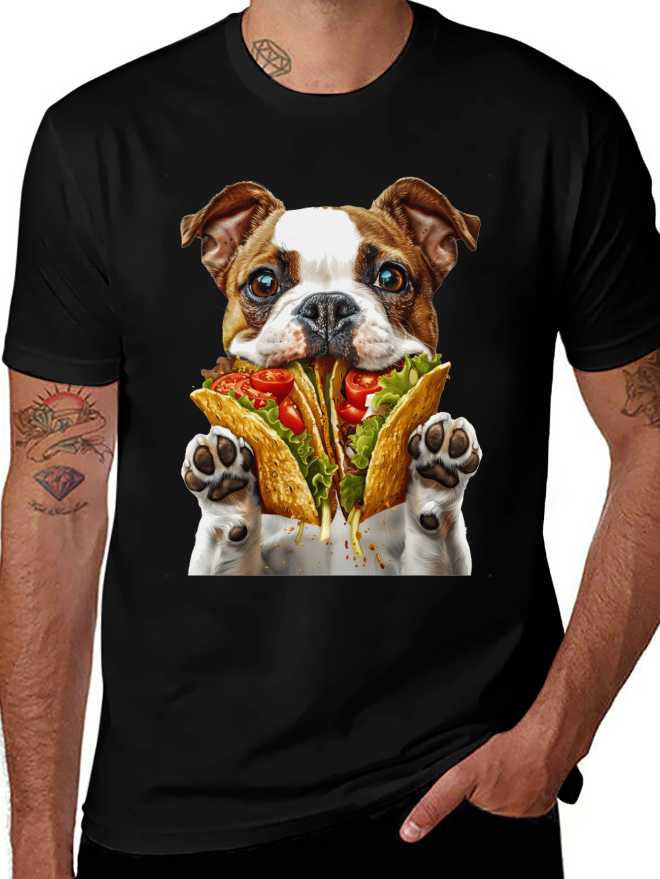 Variant 12 of Taco Dog Graphic T-Shirt - Novelty Foodie Tee