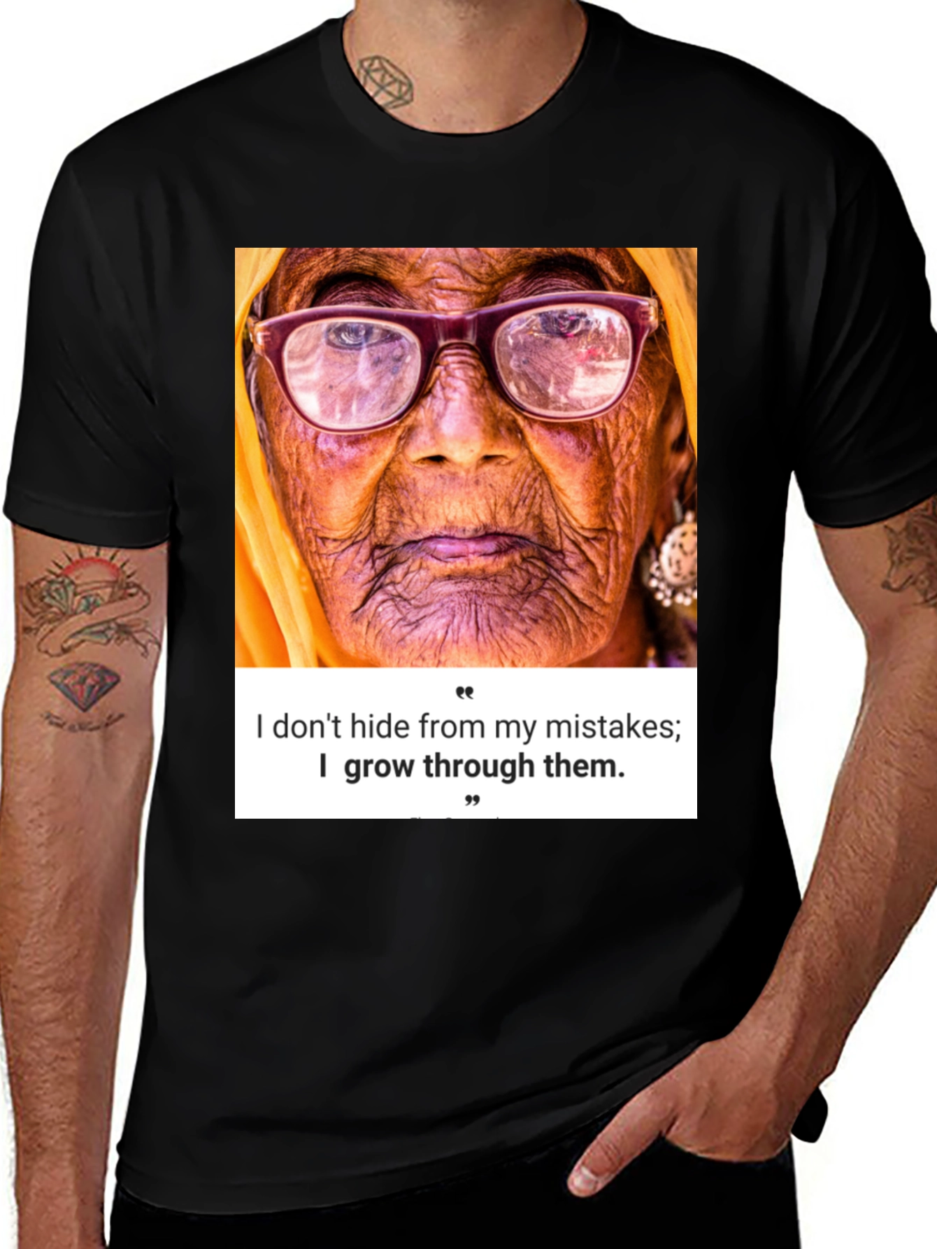 Variant 5 of Inspirational Quote T-Shirt: Embrace Growth