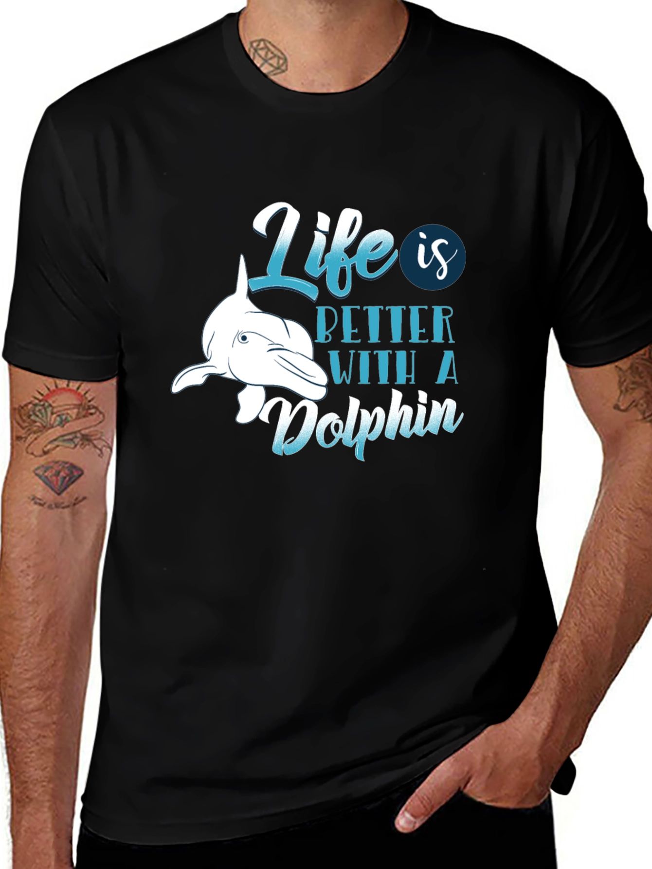 Variant 15 of Life is Better with a Dolphin T-Shirt
