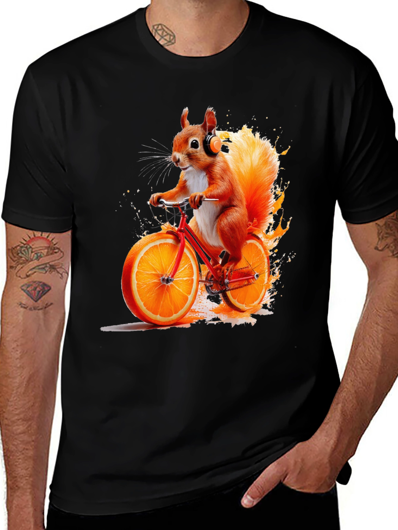 Variant 21 of Squirrel on Orange Bike T-Shirt