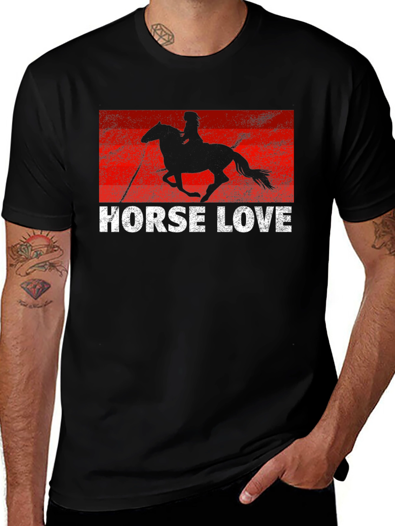 Variant 19 of Horse Love Graphic Tee - Equestrian Rider T-Shirt
