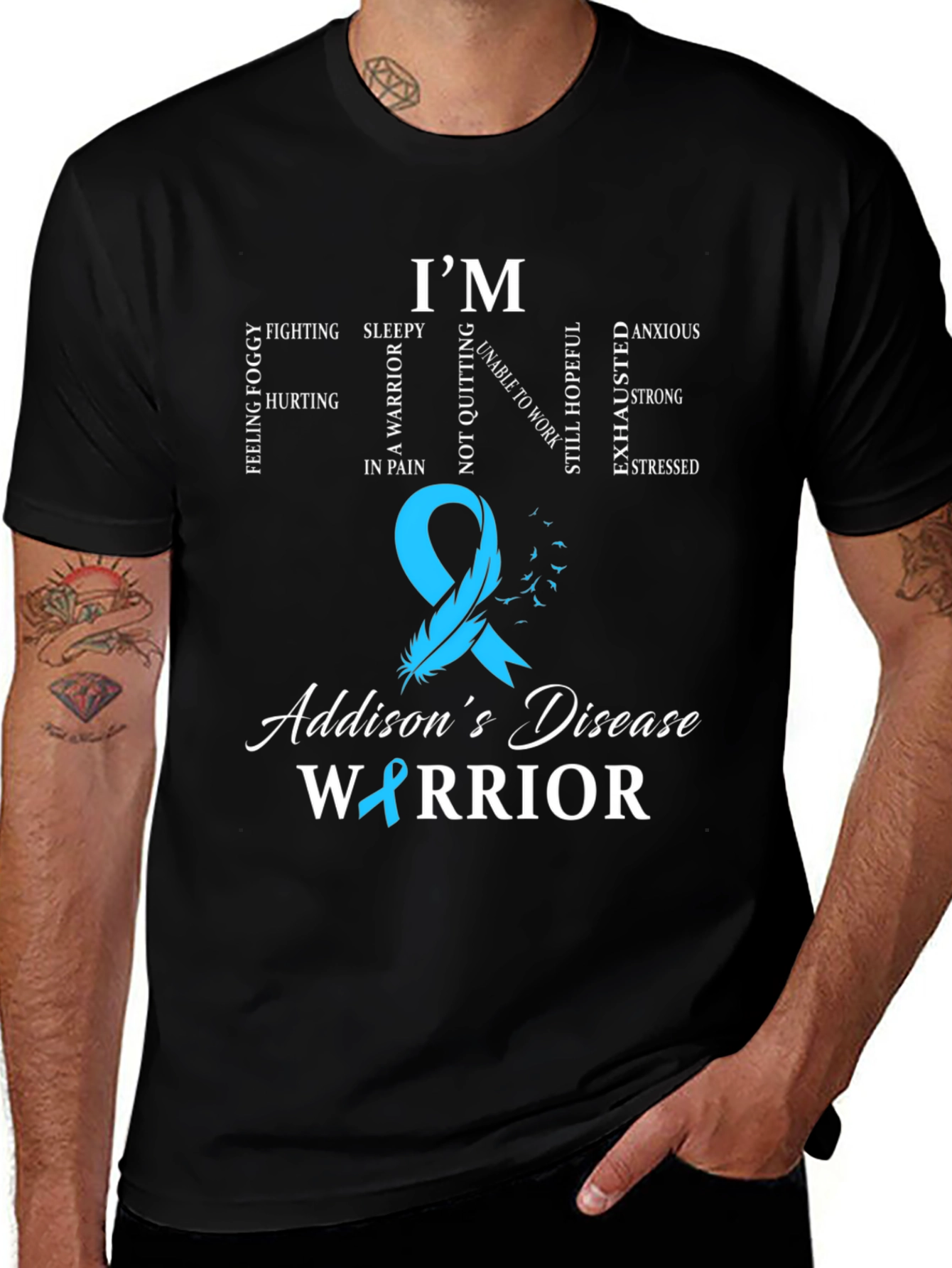 Variant 7 of Addison's Disease Warrior Awareness T-Shirt