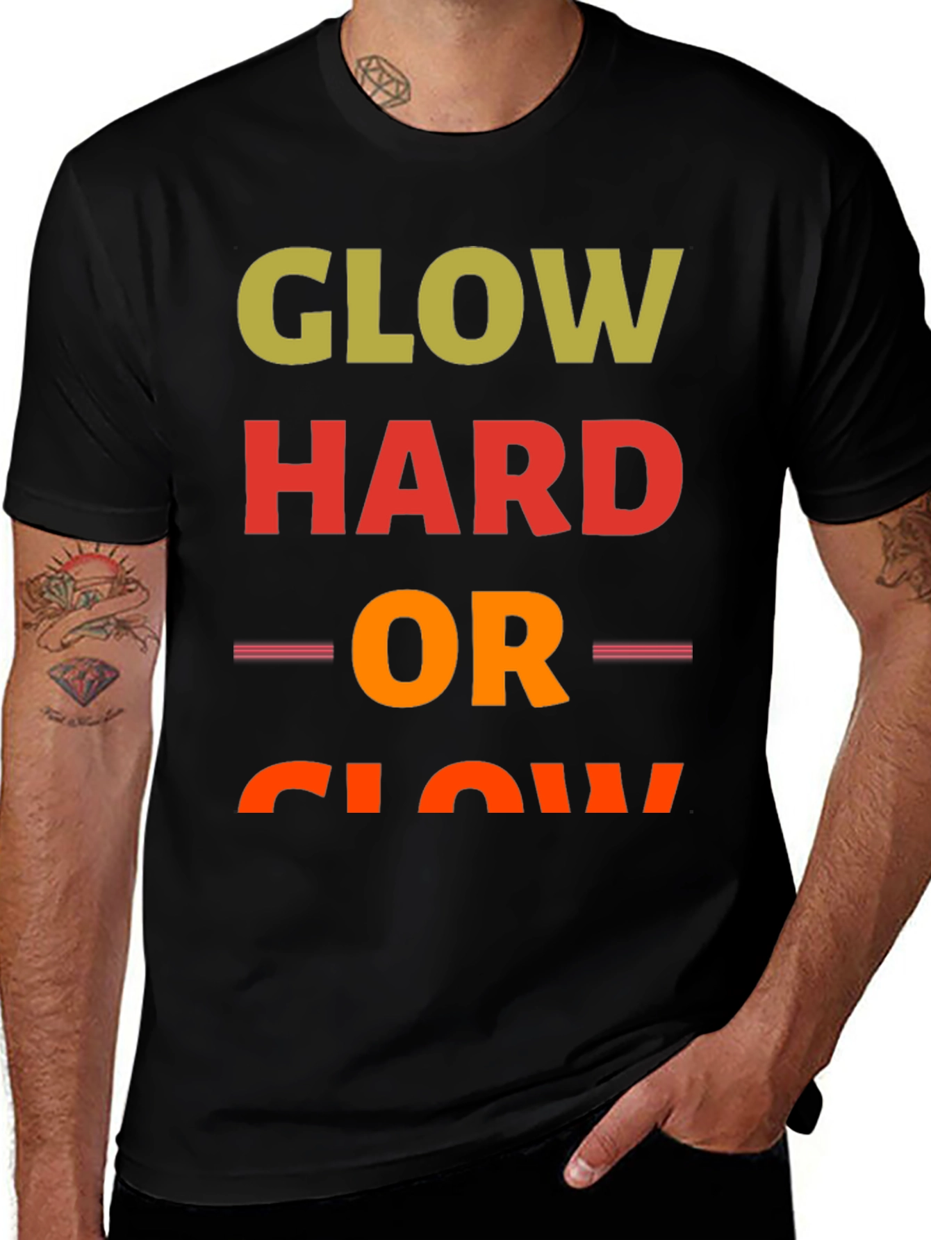 Variant 18 of Glow Hard or Glow Home T-Shirt