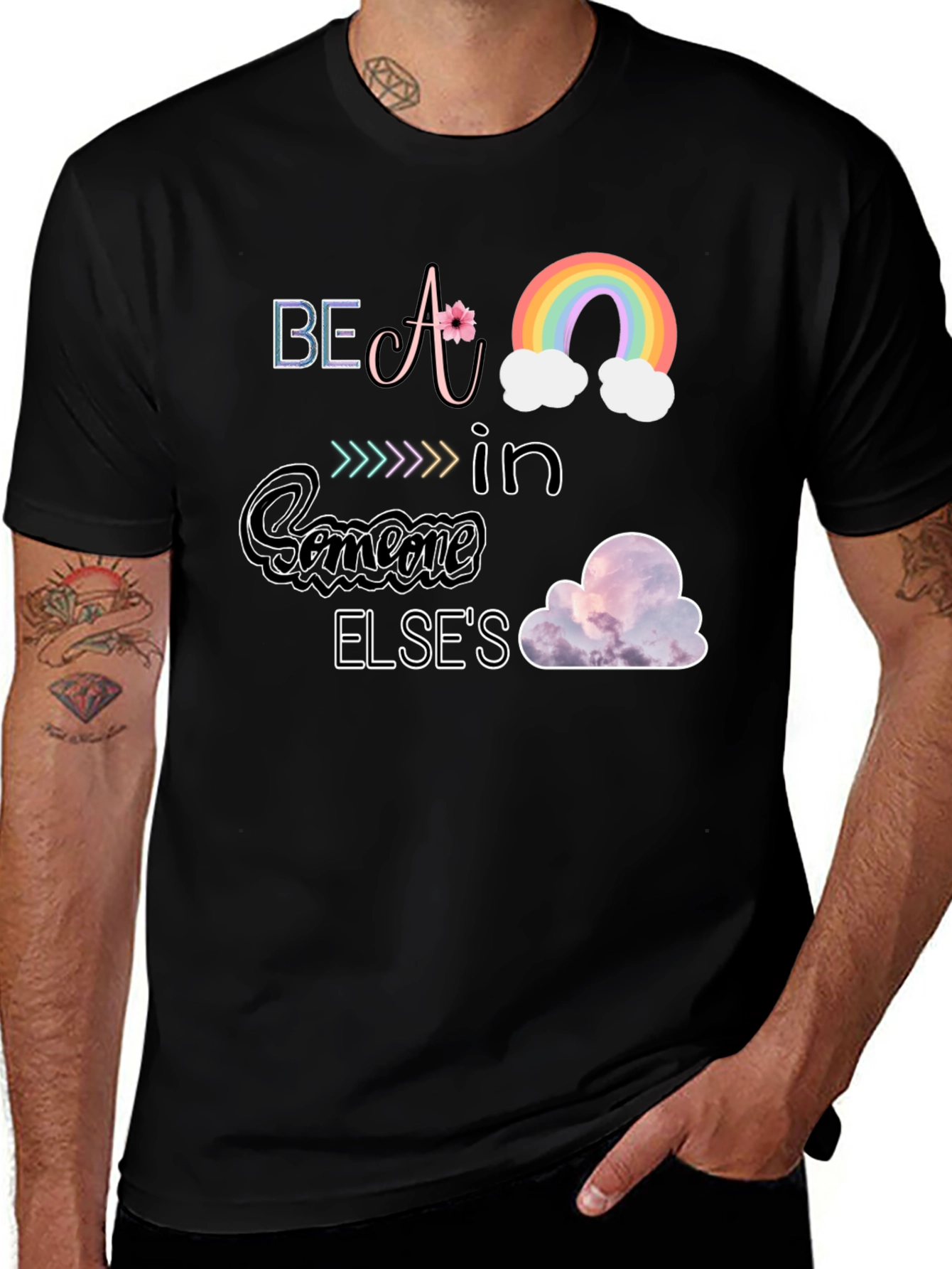 Variant 3 of Inspirational Graphic T-Shirt - Be A Rainbow