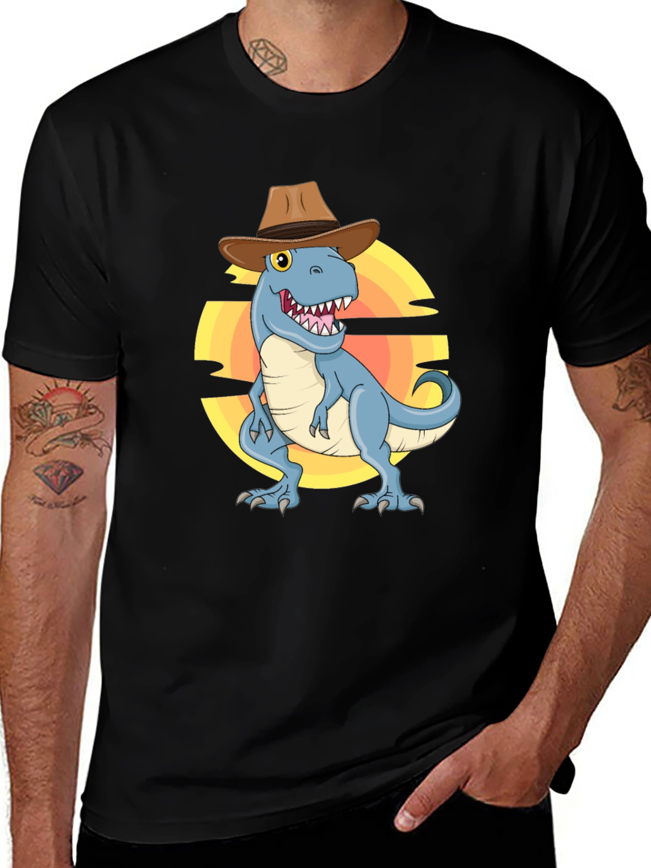 Variant 18 of Cowboy Dinosaur Graphic Tee - Unisex T-Shirt