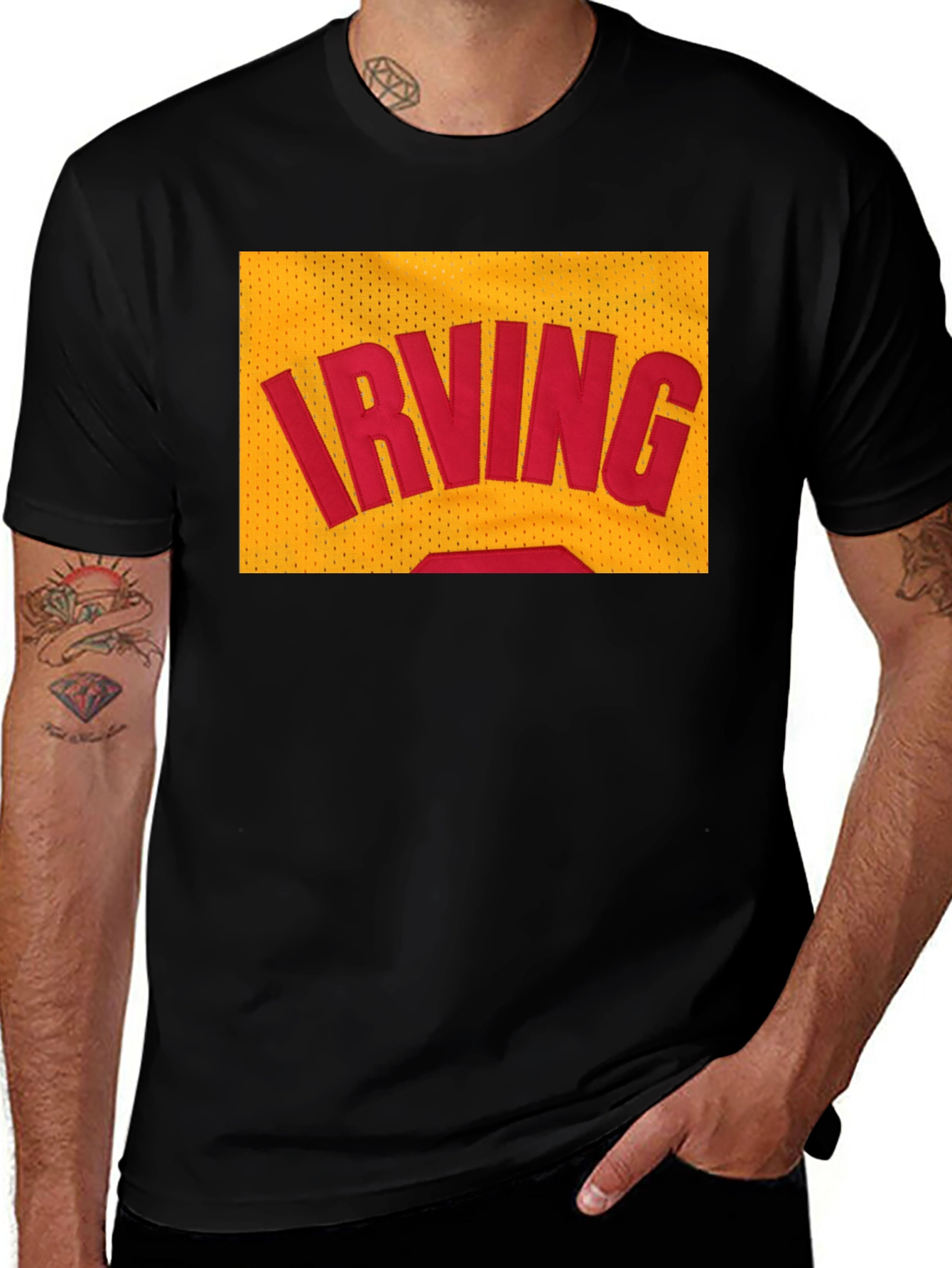 Variant 20 of Irving Jersey Graphic Black T-Shirt