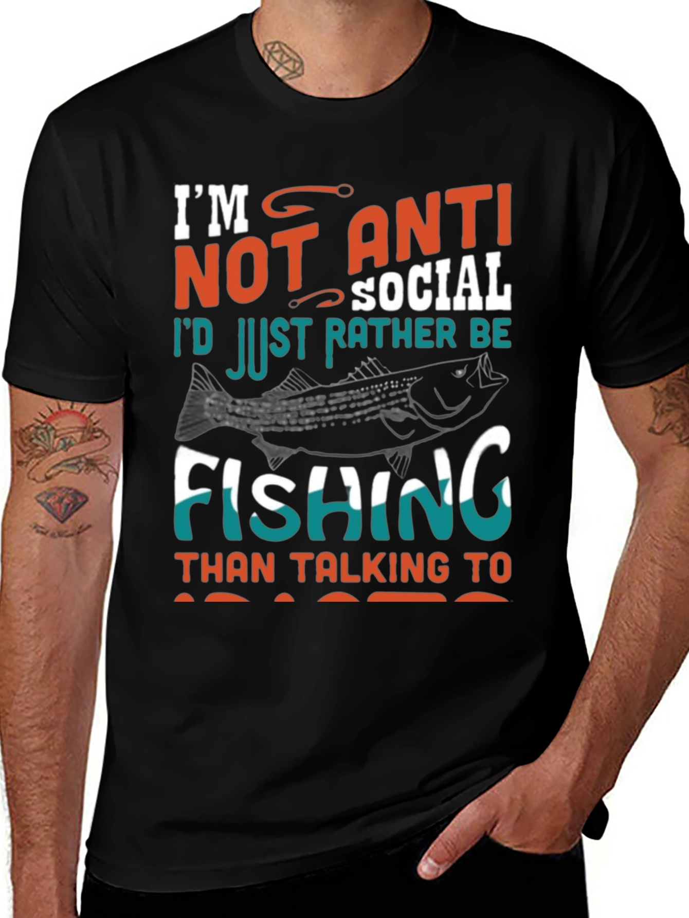 Variant 6 of Anti Social Fishing T-Shirt