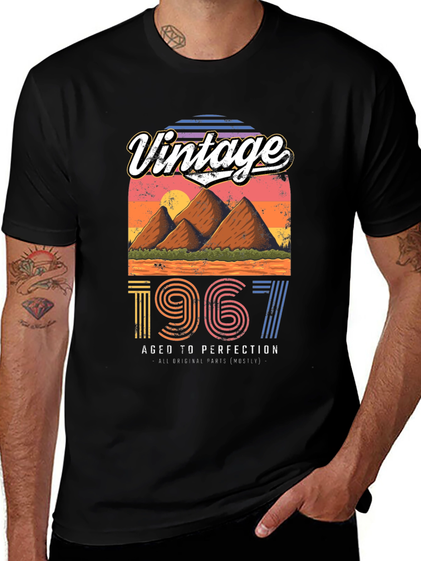 Variant 21 of Vintage 1967 Aged to Perfection Graphic T-Shirt