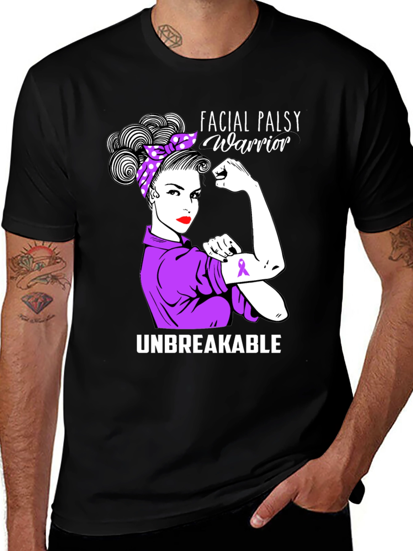 Variant 4 of Facial Palsy Warrior Unbreakable T-Shirt
