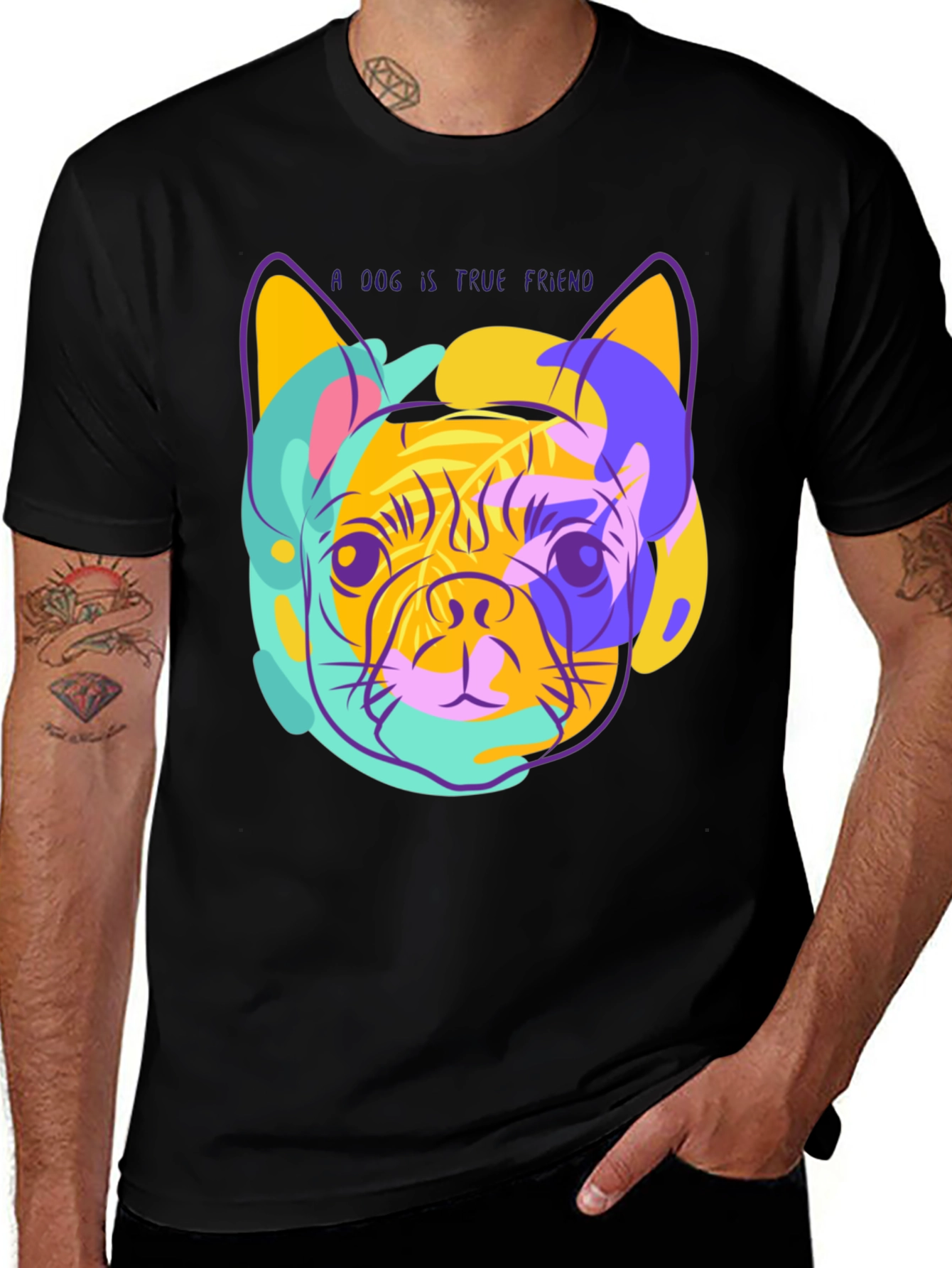 Variant 16 of Dog is True Friend Graphic Tee
