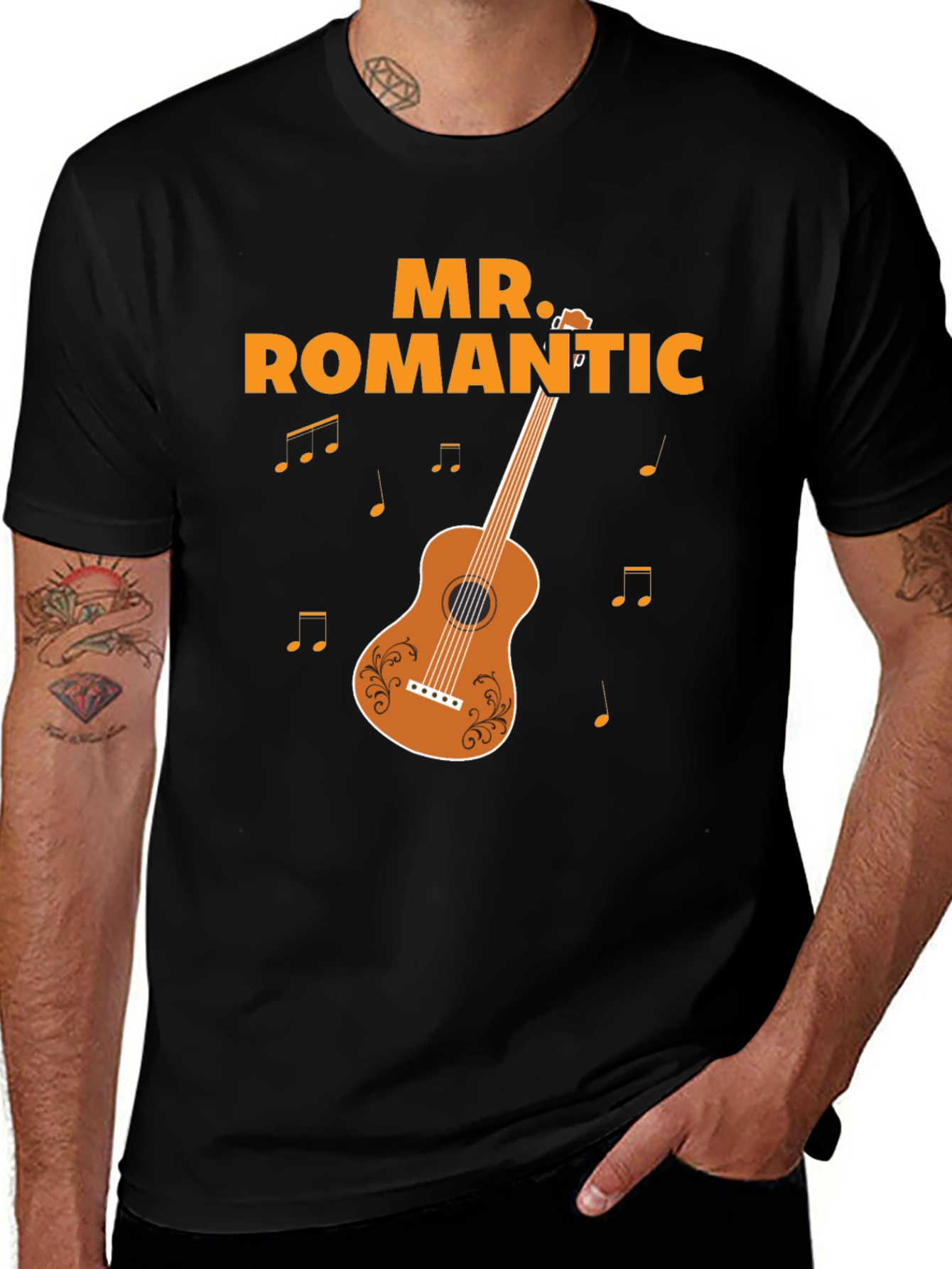 Variant 16 of Mr. Romantic Guitar T-Shirt