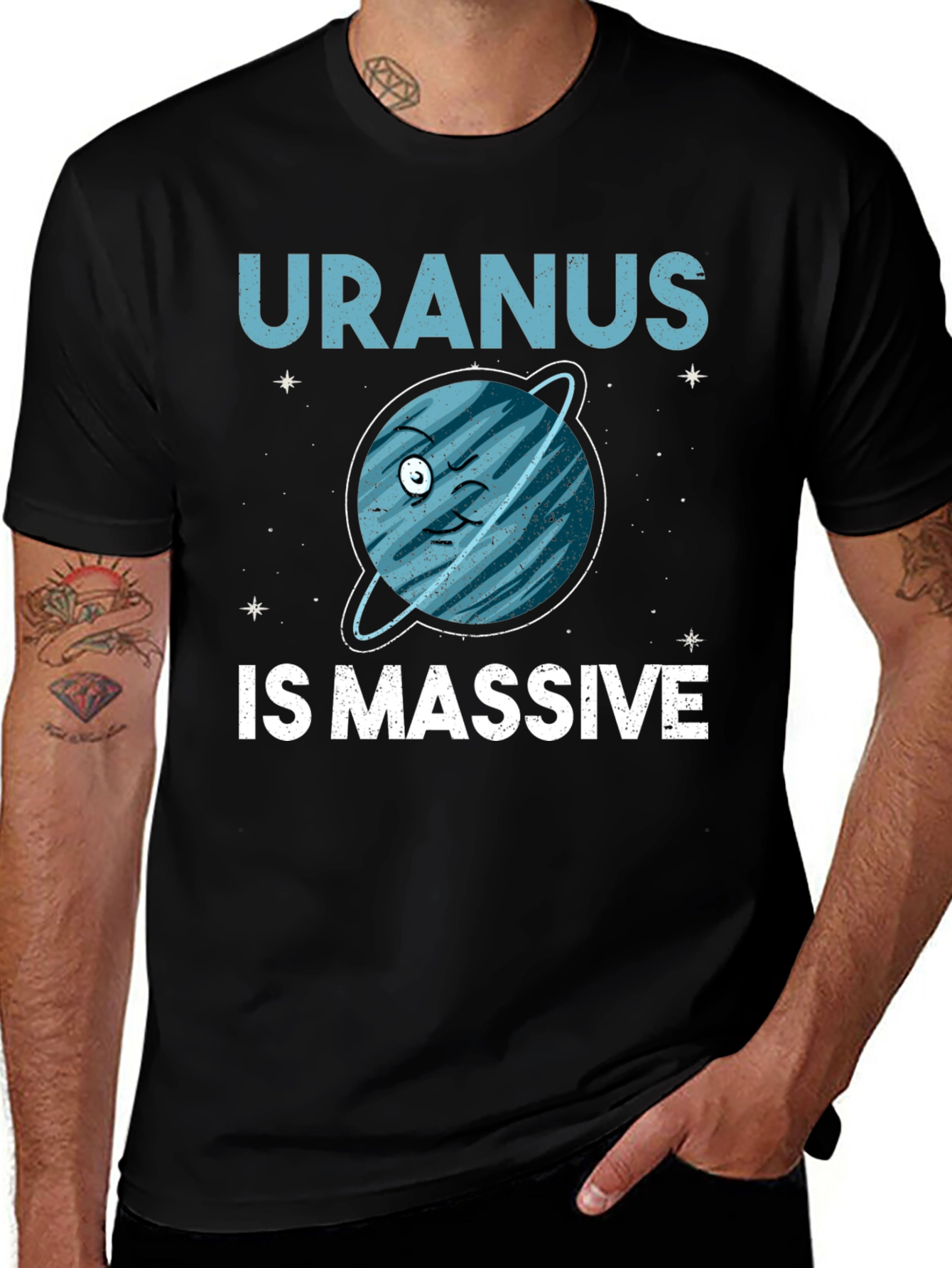 Variant 3 of Uranus Is Massive Graphic Tee - Funny Space Shirt