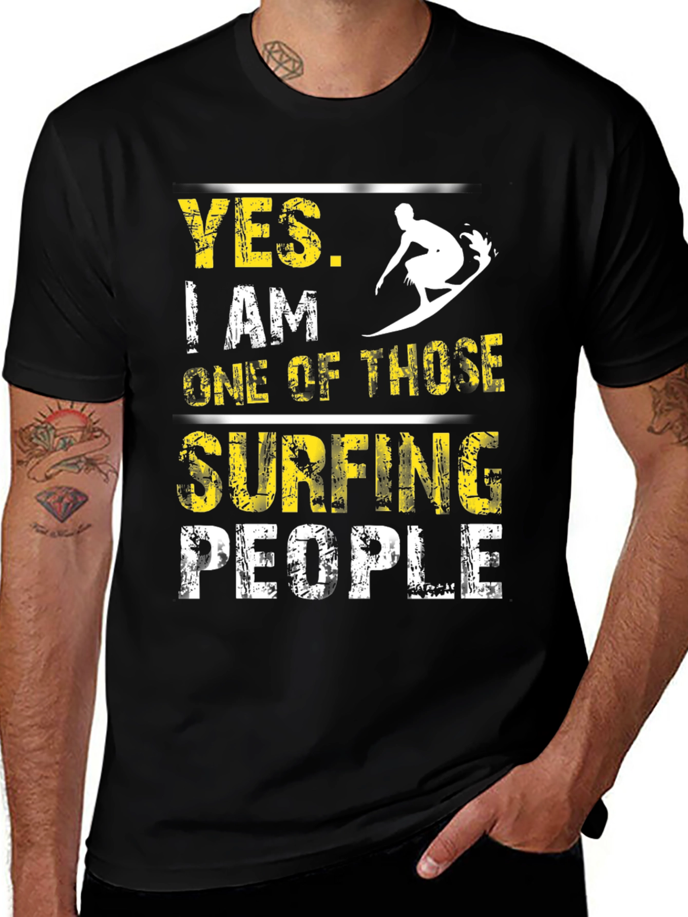 Variant 19 of Yes, I Am One of Those Surfing People T-Shirt