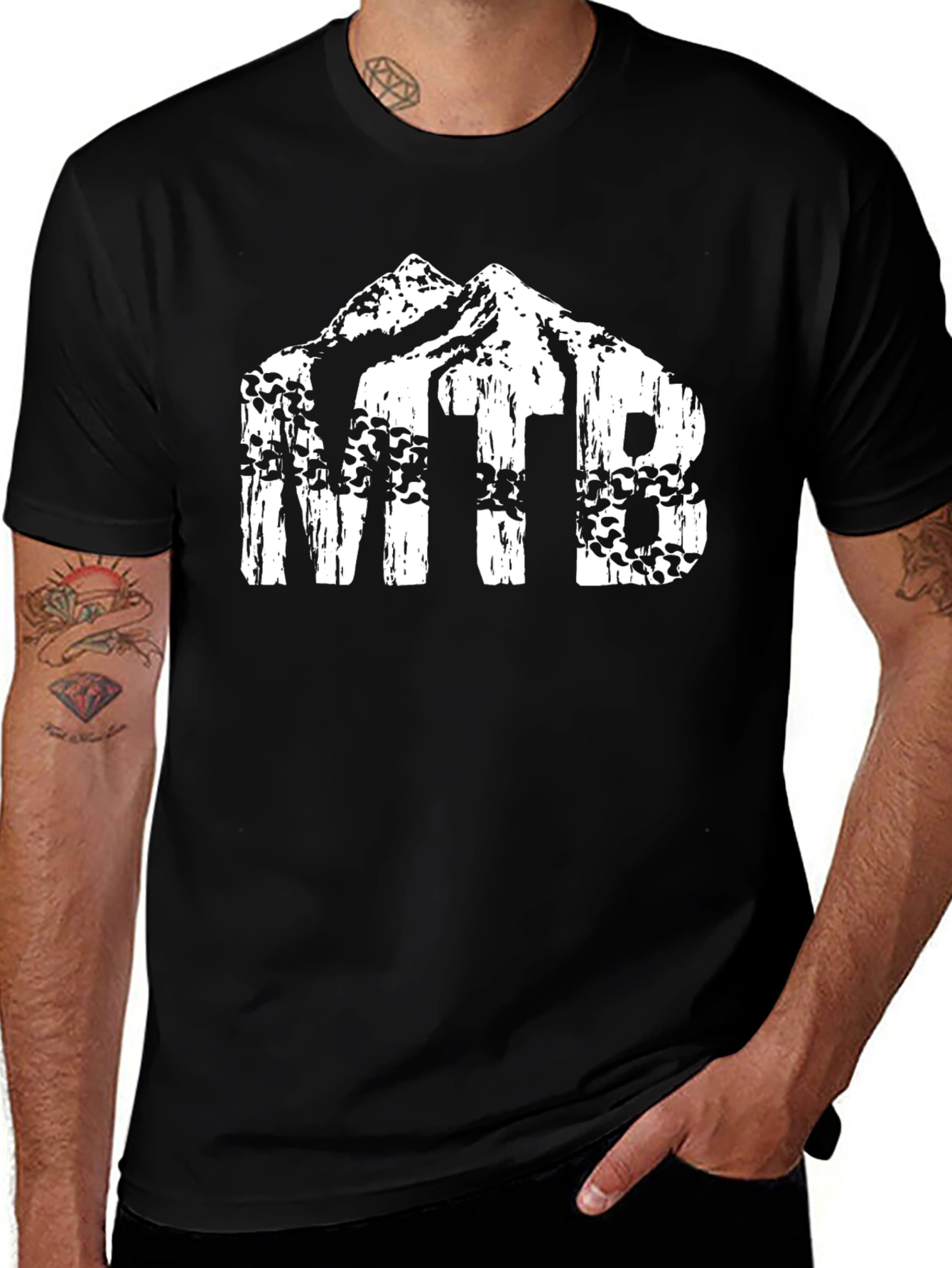MTB Mountain Bike Tire Track T-Shirt