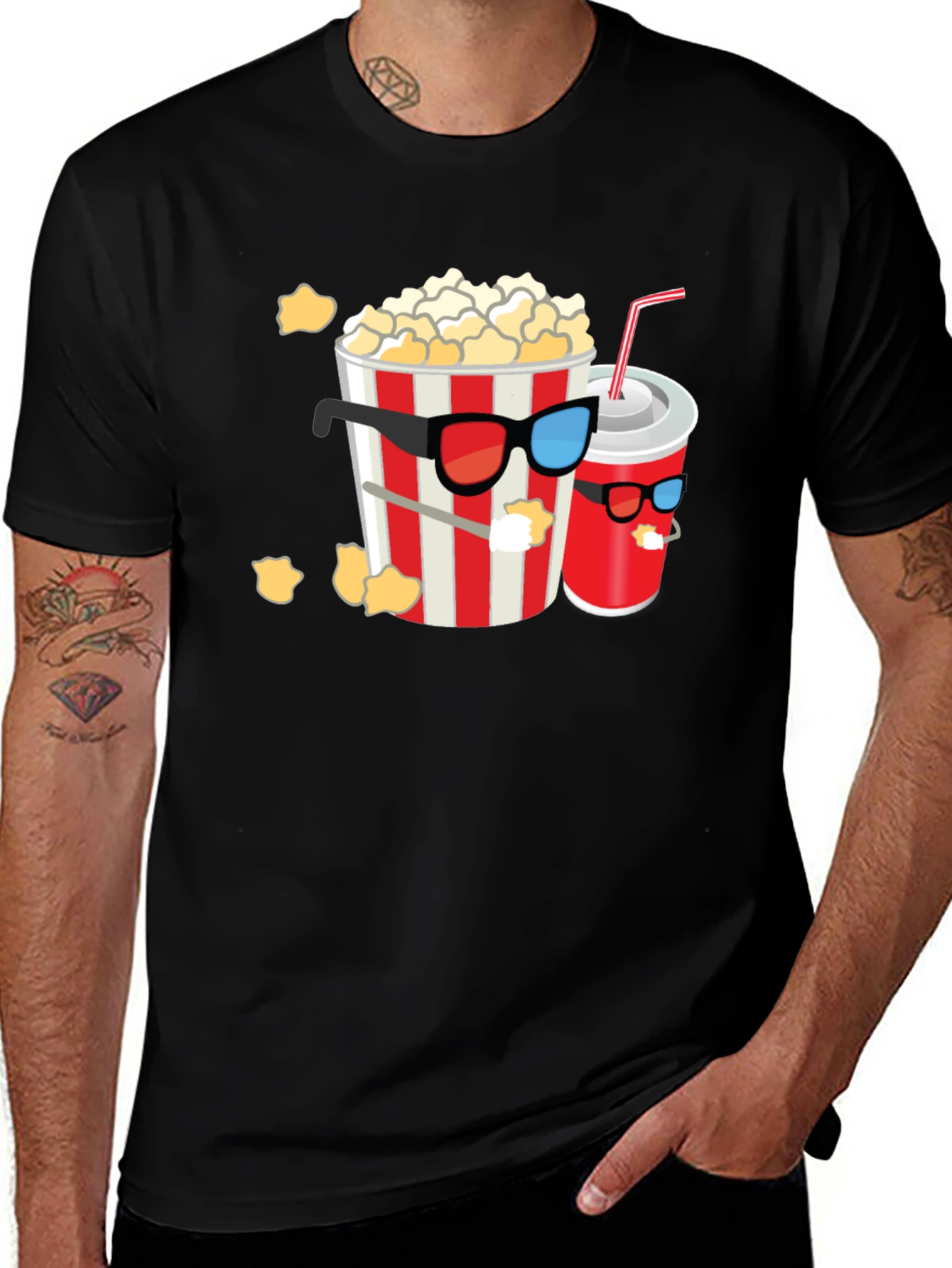 Variant 2 of Movie Night T-Shirt: Popcorn & Soda