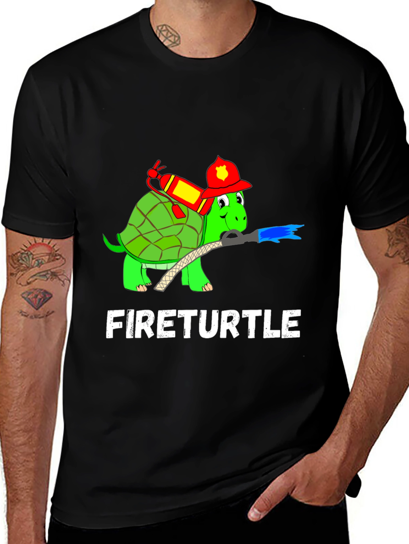 Variant 23 of Fireturtle T-Shirt Funny Firefighter Turtle Tee