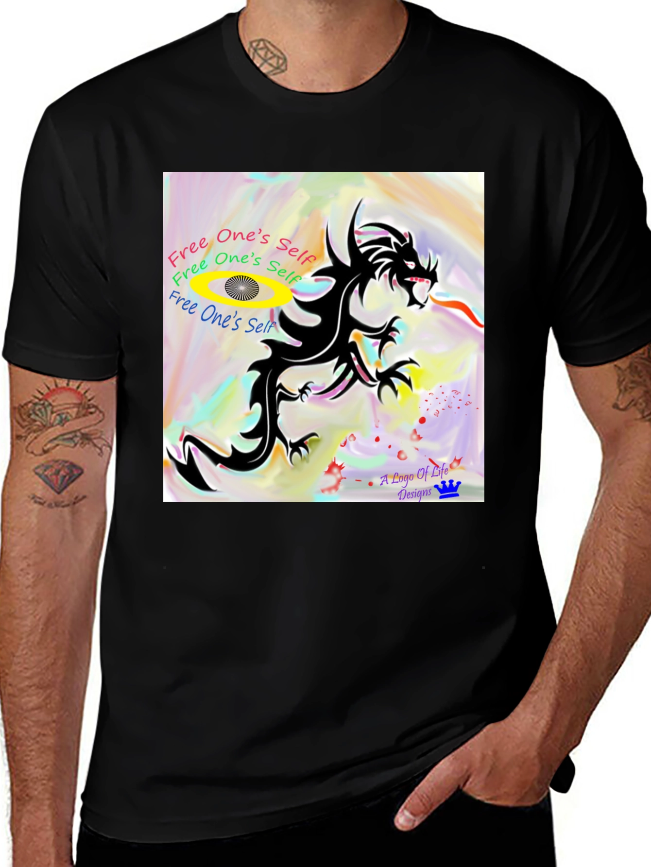 Variant 20 of Dragon Graphic Tee - Free Your Spirit