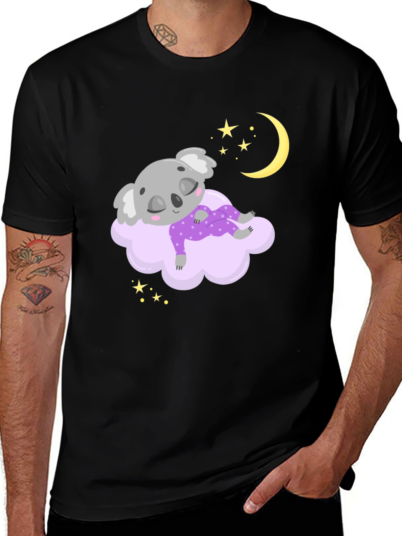 Variant 26 of Cute Koala Cloud Print T-Shirt