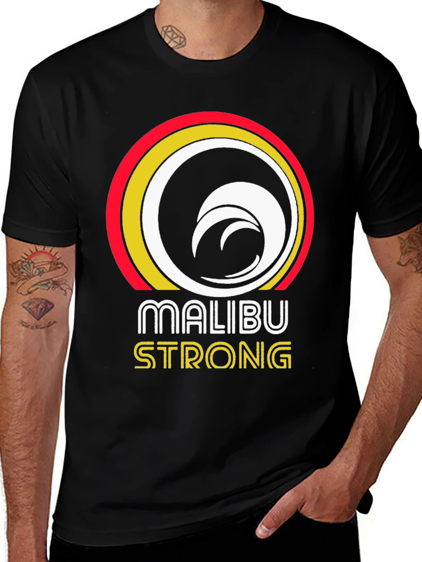 Malibu Strong Graphic Tee - Coastal Vibes T-Shirt