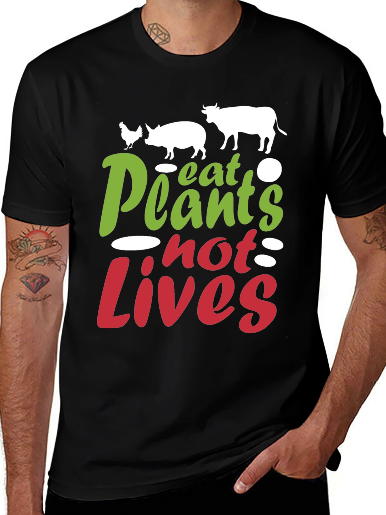 Variant 24 of Eat Plants Not Lives Vegan T-Shirt