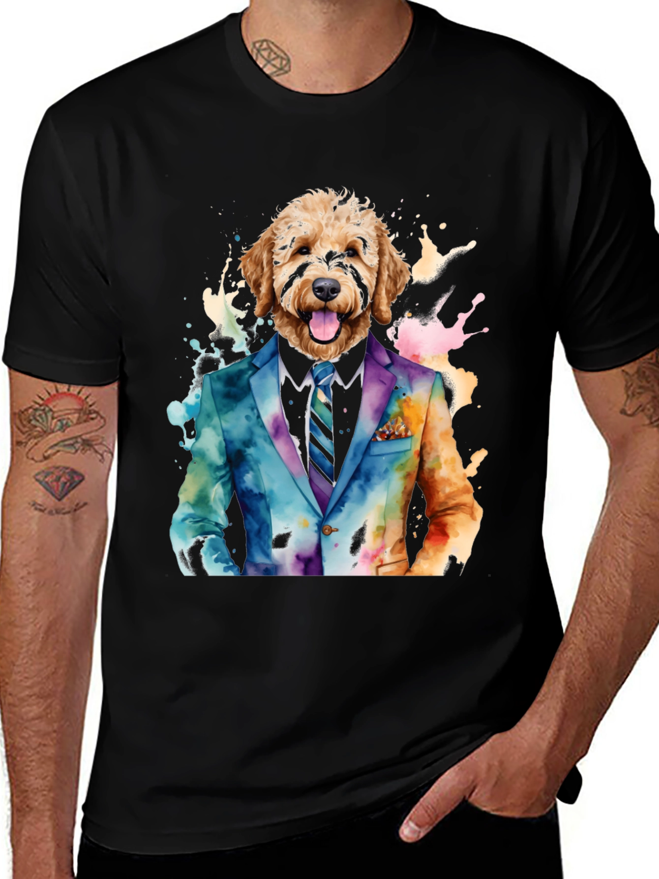 Variant 22 of Dog in Suit Graphic Tee - Stylish & Unique