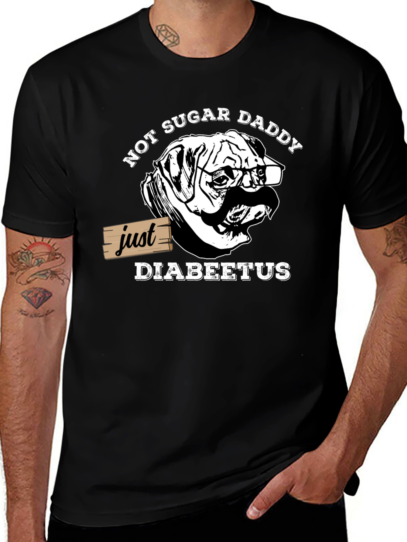 Variant 29 of Funny Diabetes Awareness T-Shirt - Not Sugar Daddy Just Diabeetus