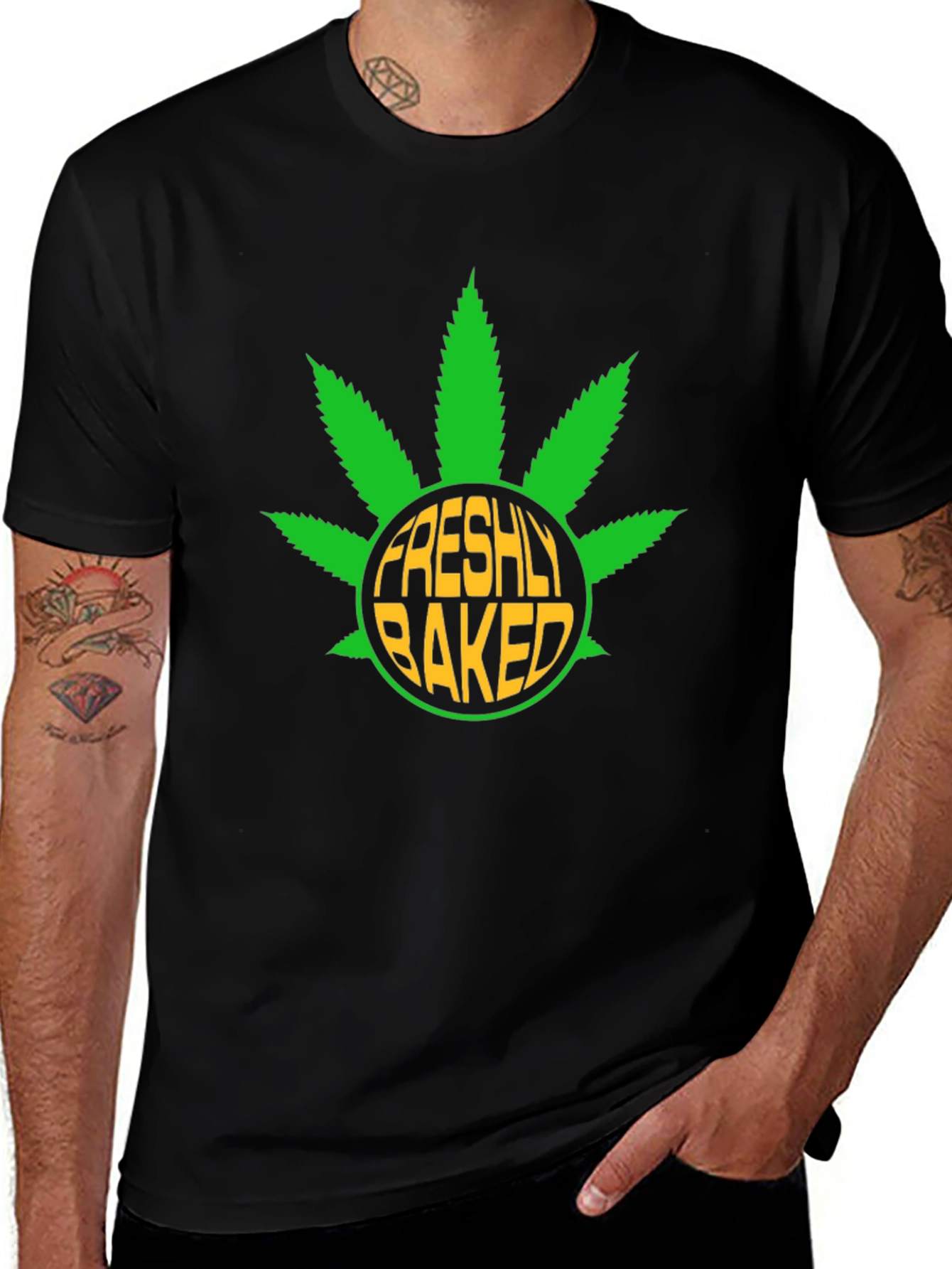 Freshly Baked T-Shirt - Cannabis Leaf Design