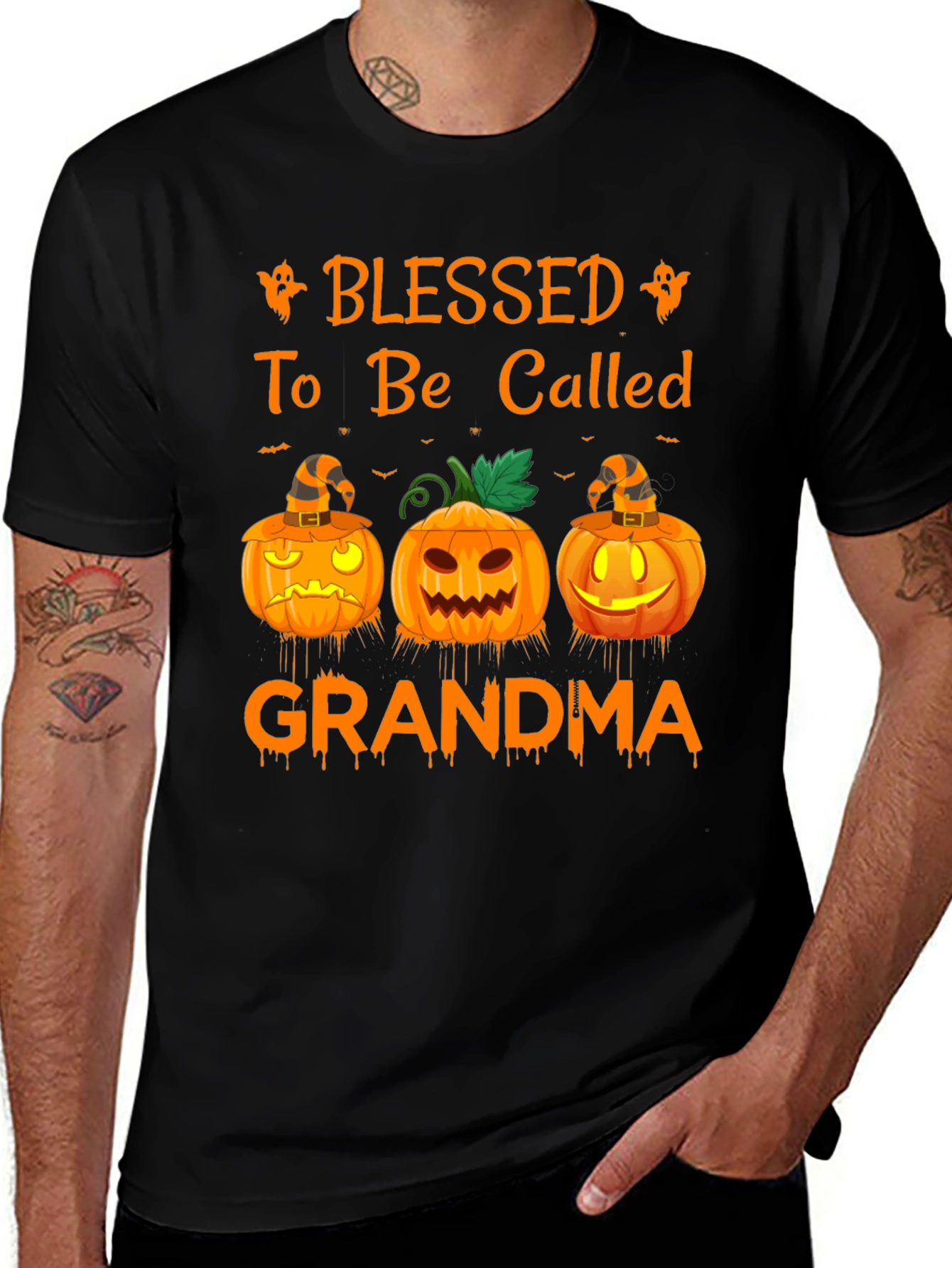 Blessed Grandma Halloween Pumpkin T-Shirt