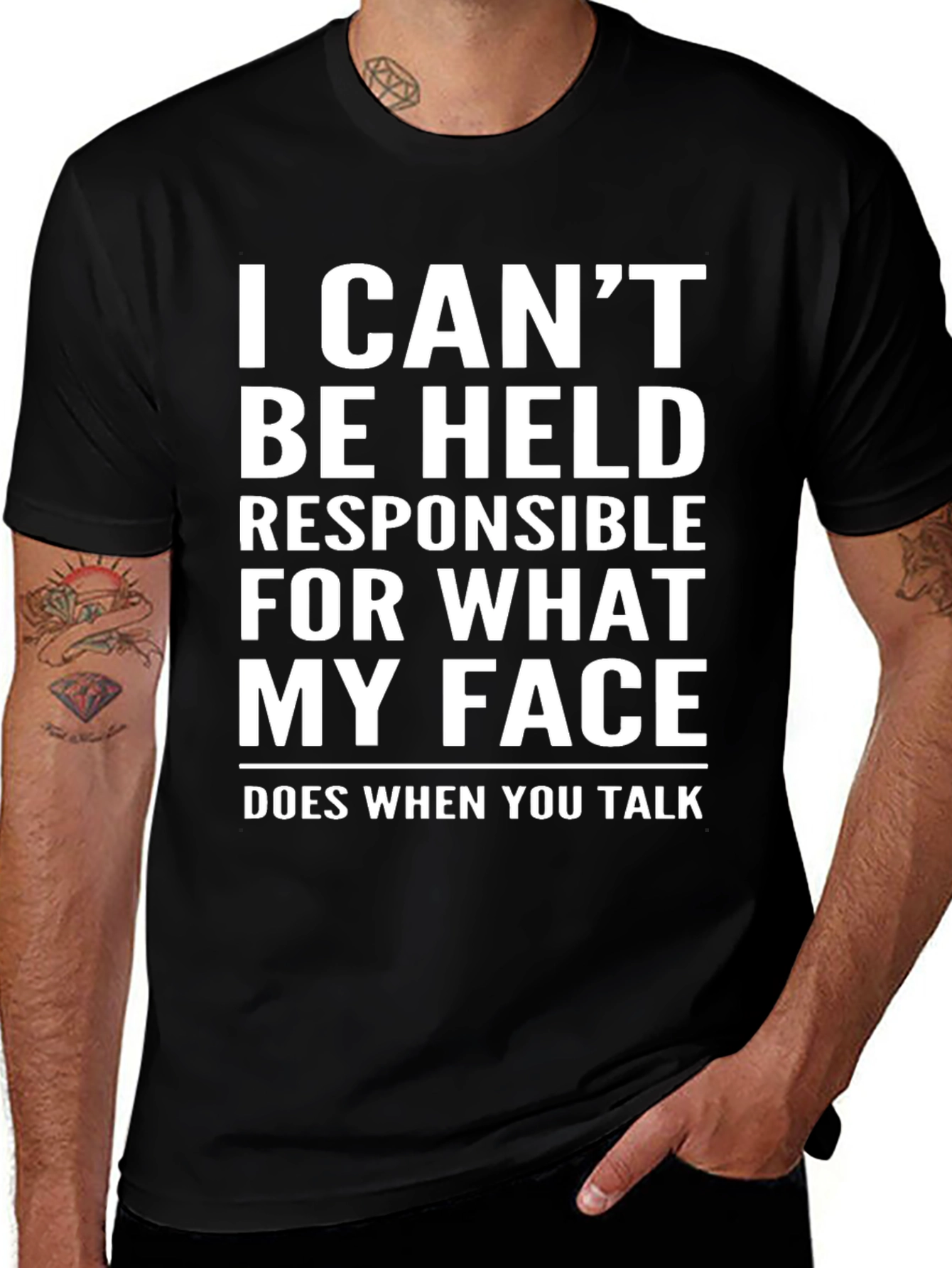 Variant 11 of Funny "I Can't Be Held Responsible" Graphic Tee