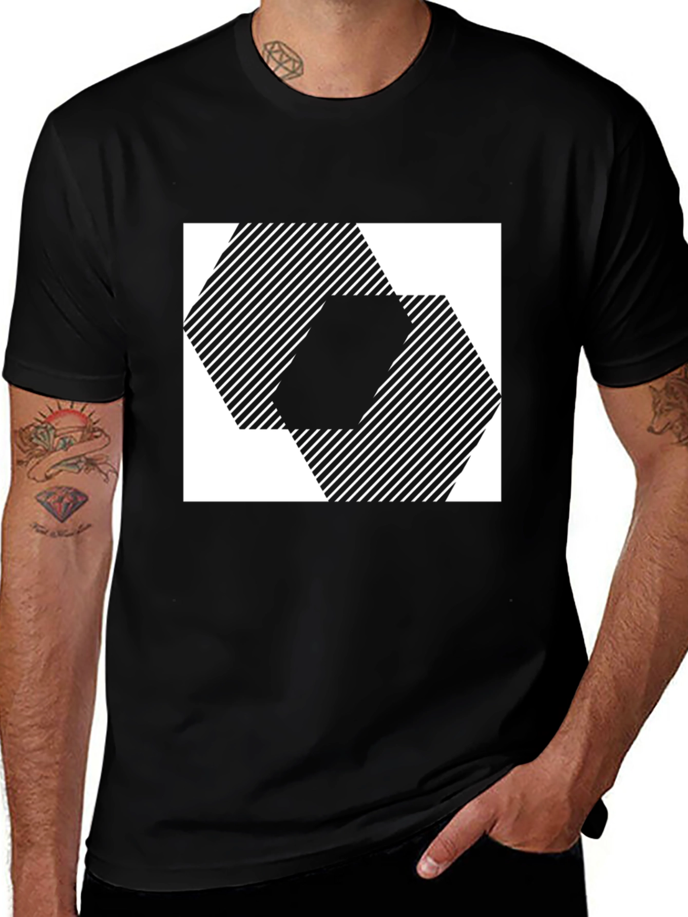 Variant 27 of Abstract Graphic Black T-Shirt