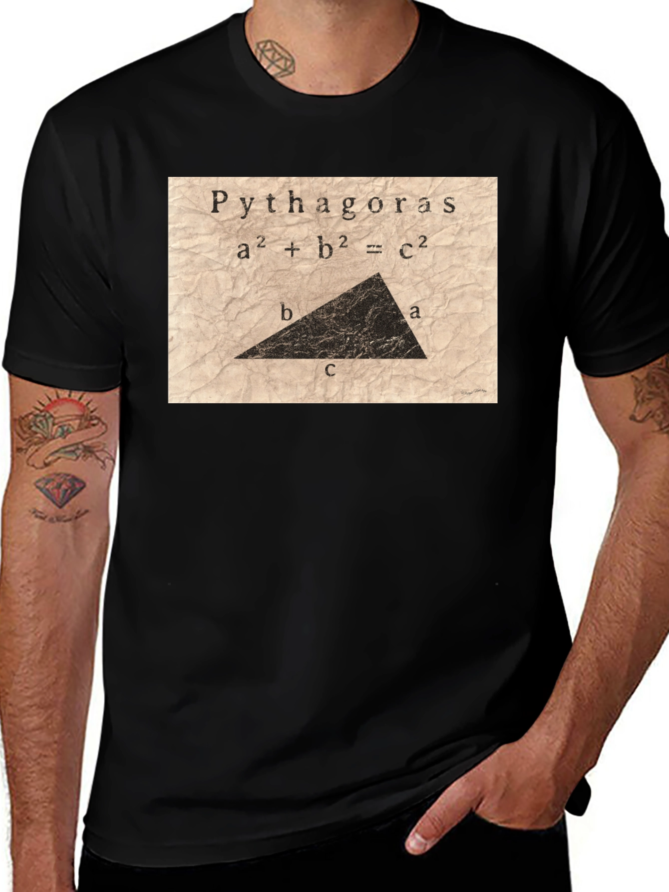 Variant 25 of Pythagoras Theorem Graphic T-Shirt