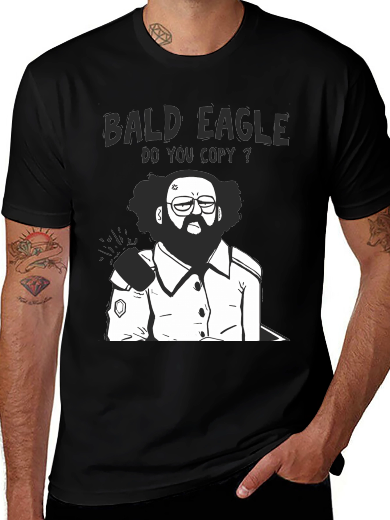 Variant 15 of Bald Eagle Do You Copy T-Shirt - Mens