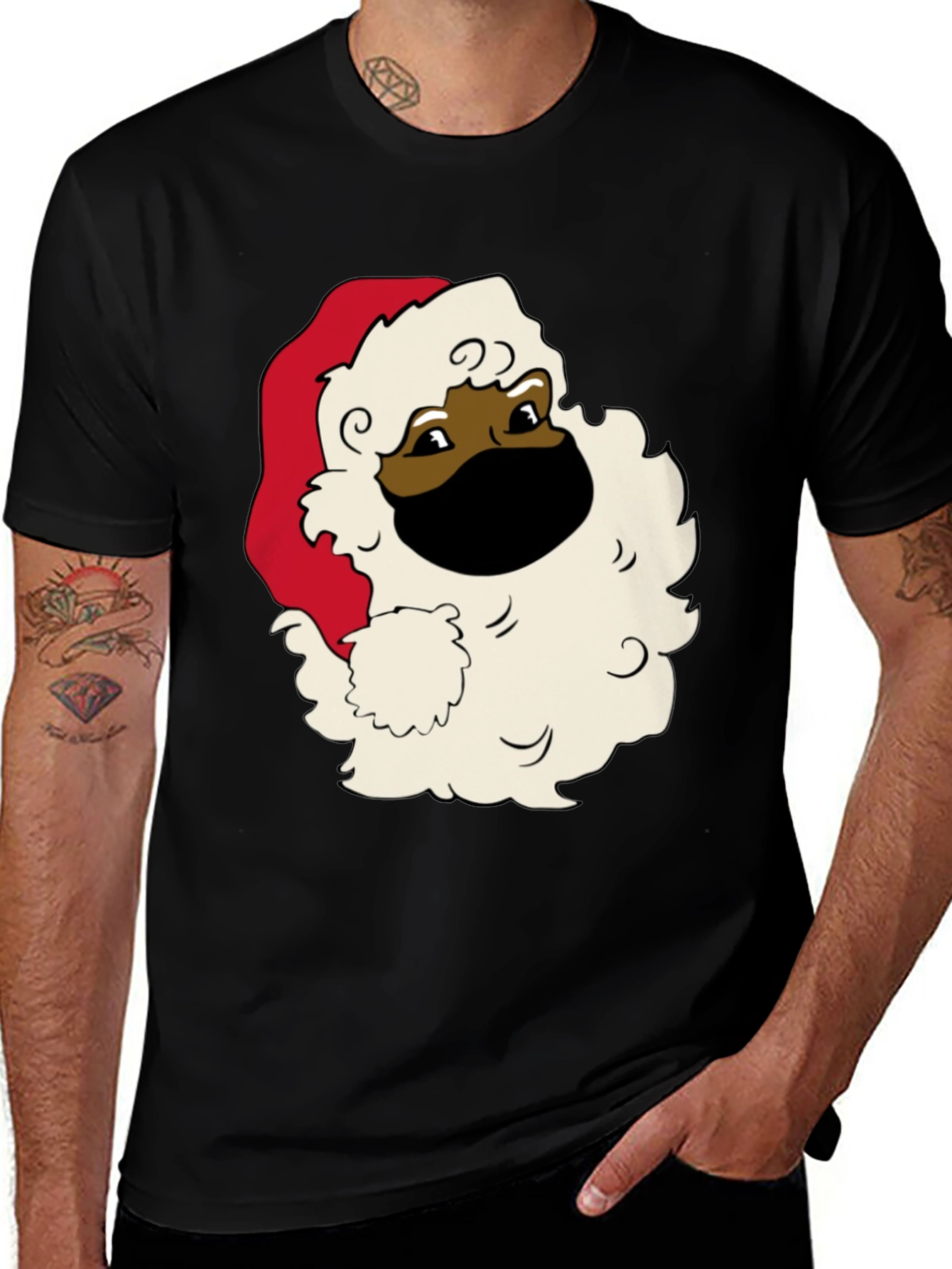 Black Santa Mask T-Shirt