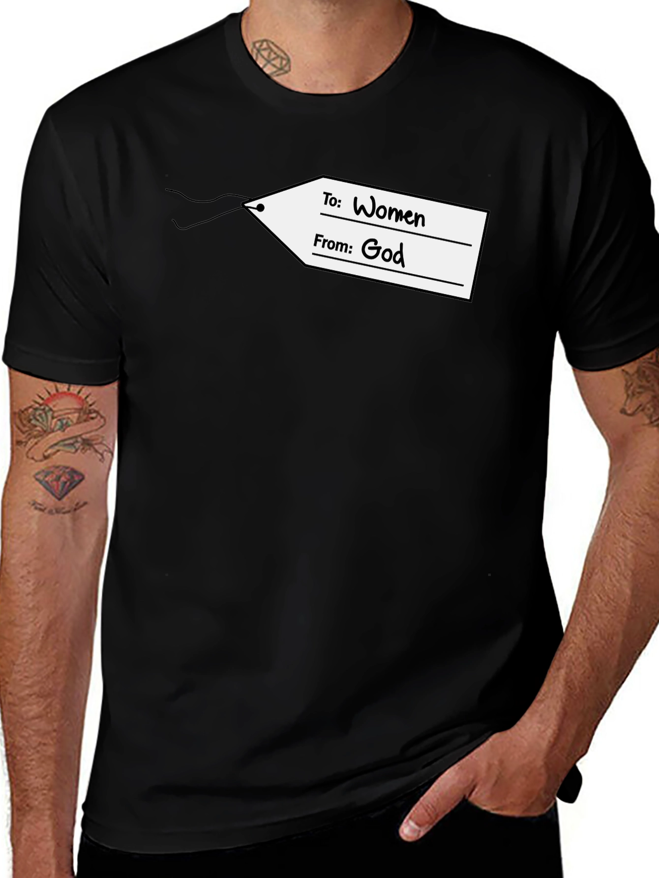 Variant 19 of Women From God T-Shirt - Gift Tag Design