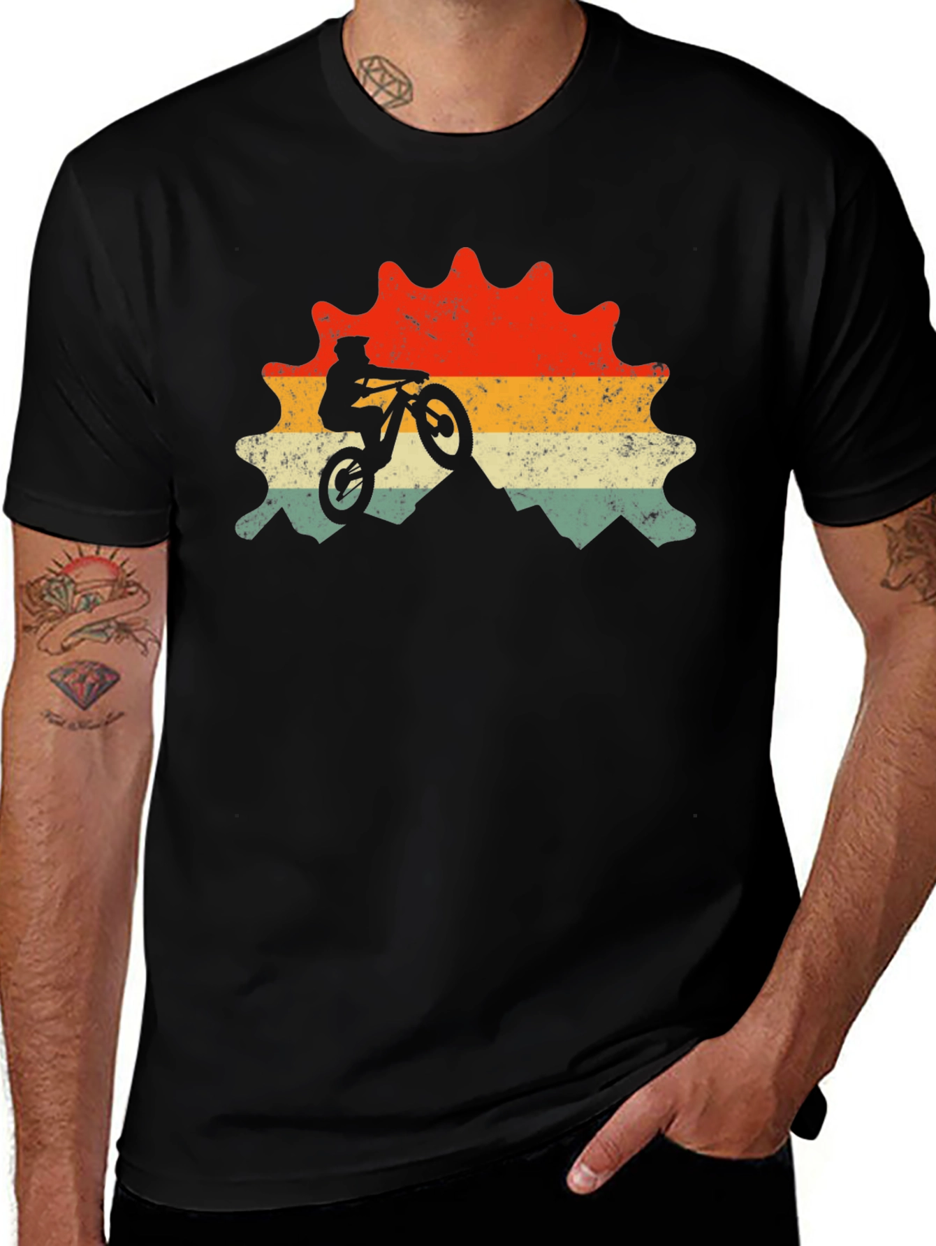 Variant 14 of Retro Mountain Biker Graphic Tee