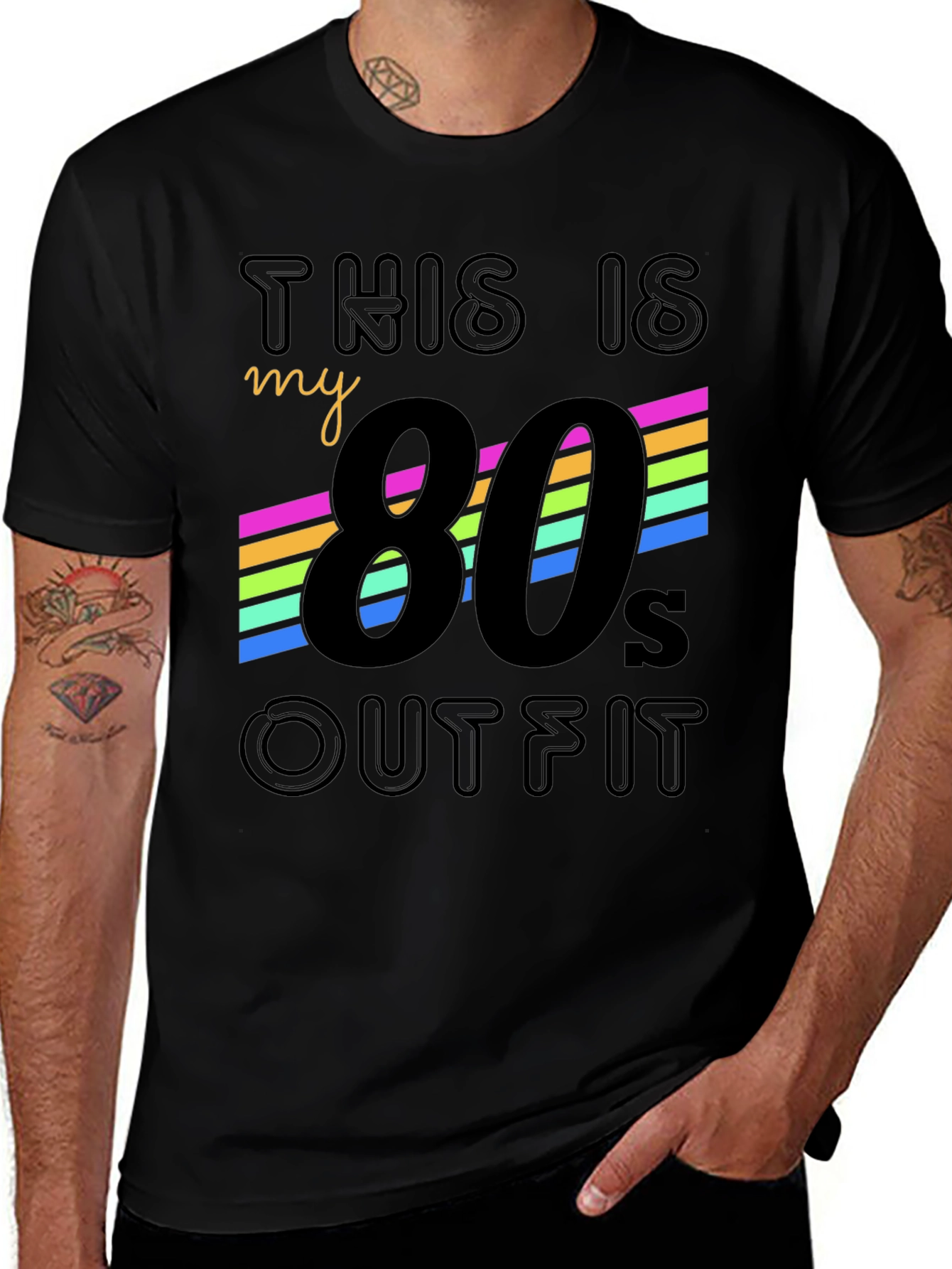 Variant 19 of This is My 80's Outfit Black Graphic Tee