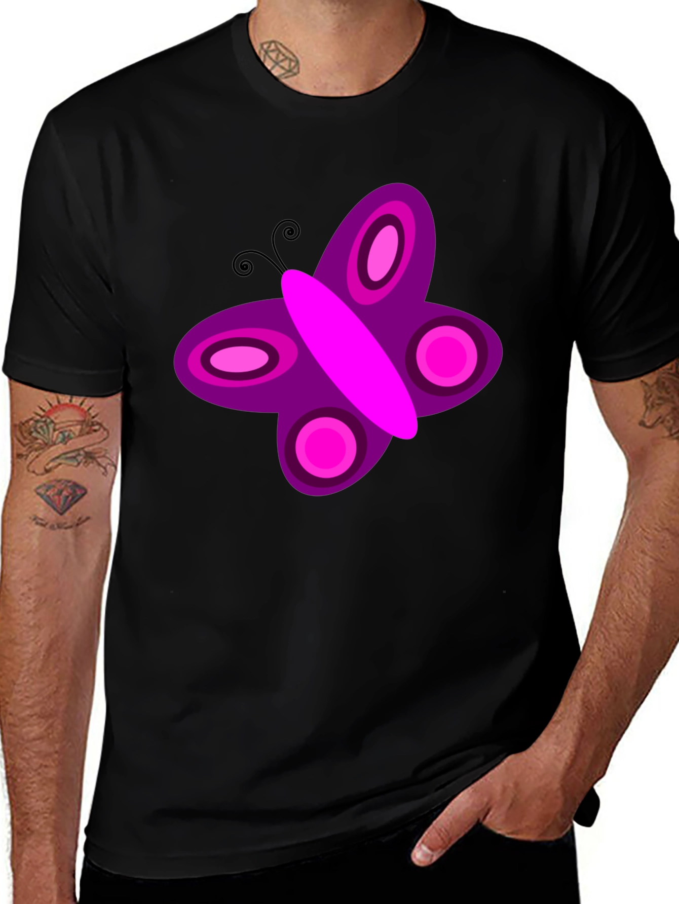 Variant 5 of Butterfly Graphic Print T-Shirt