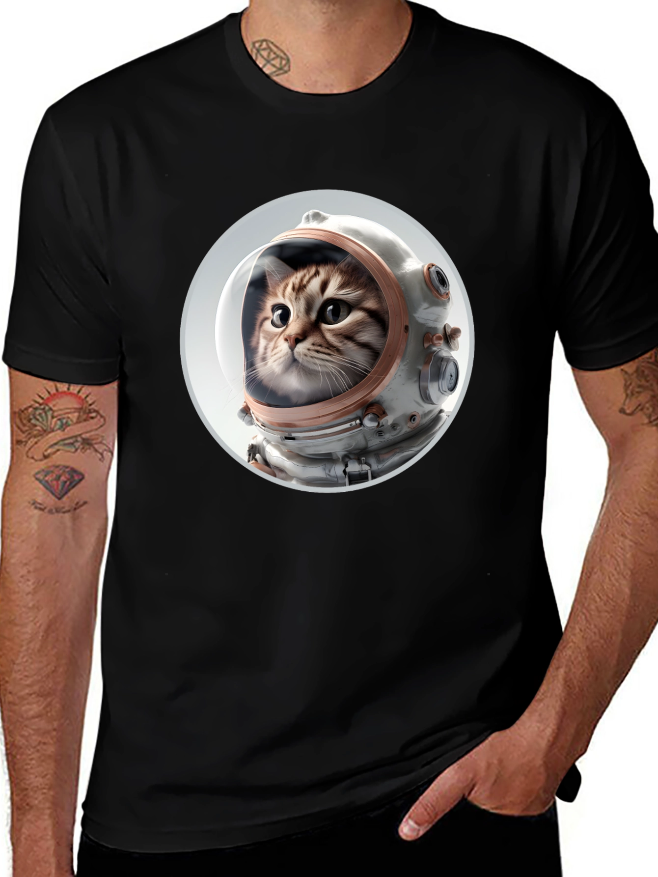 Variant 21 of Cat Astronaut T-Shirt - Space Kitty Tee