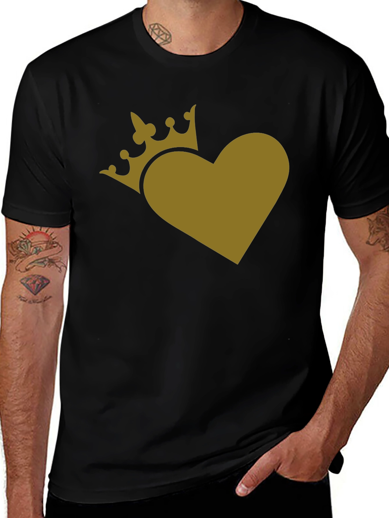 Variant 20 of King of Hearts Black Graphic T-Shirt