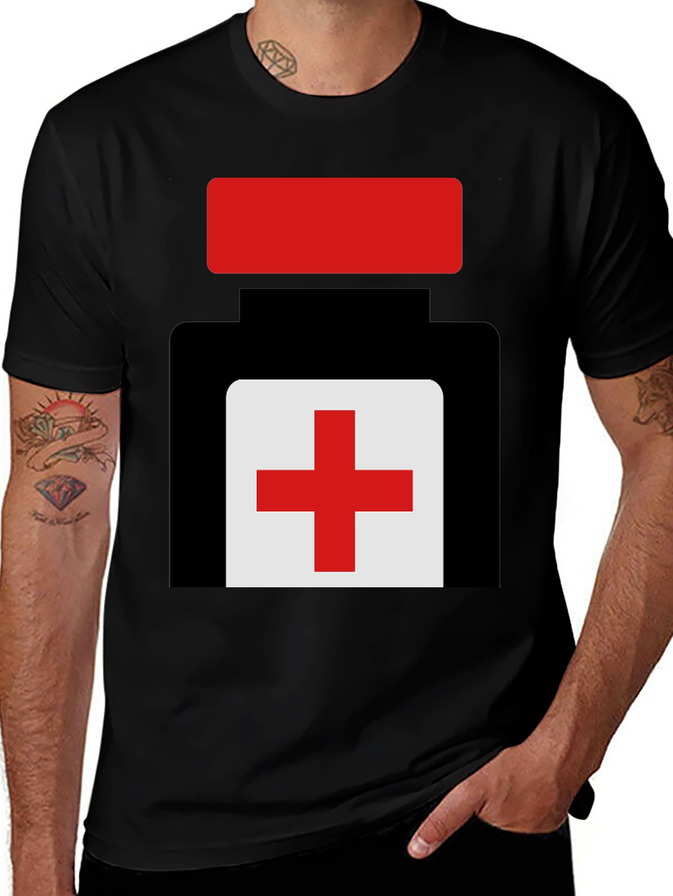 Variant 5 of Novelty Medical Pill Bottle Graphic T-Shirt