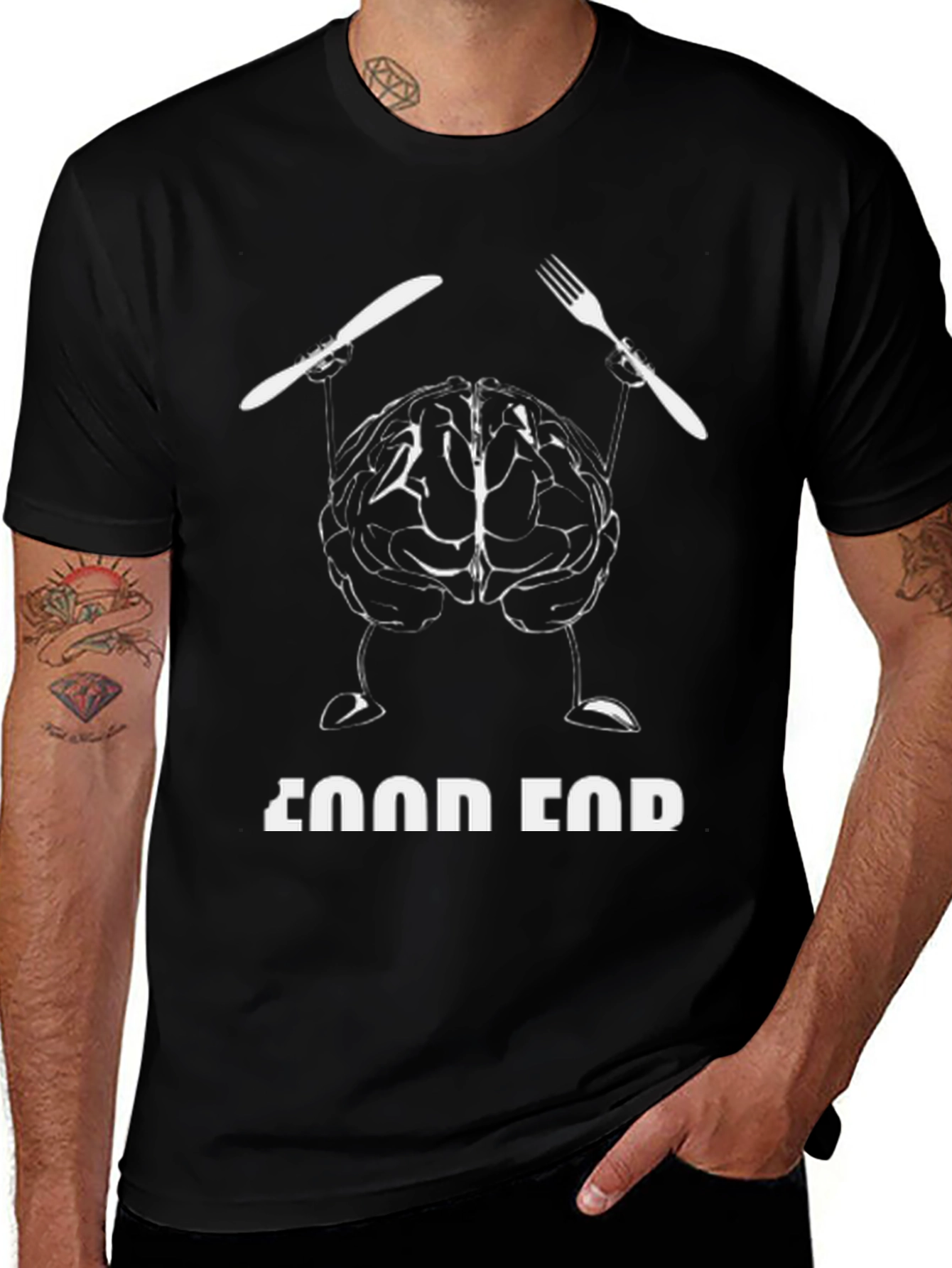 Variant 16 of Food for Thought Brain Graphic T-Shirt