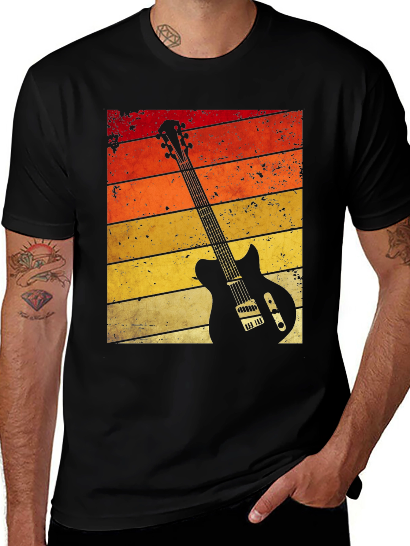 Variant 28 of Vintage Guitar Graphic Tee