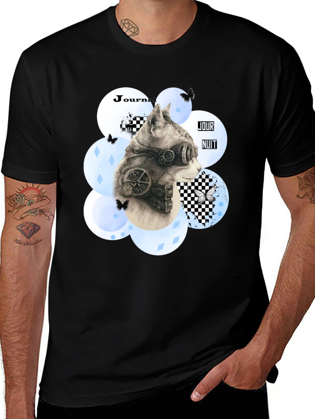 Variant 30 of Steampunk Cat T-Shirt - Unique Graphic Tee