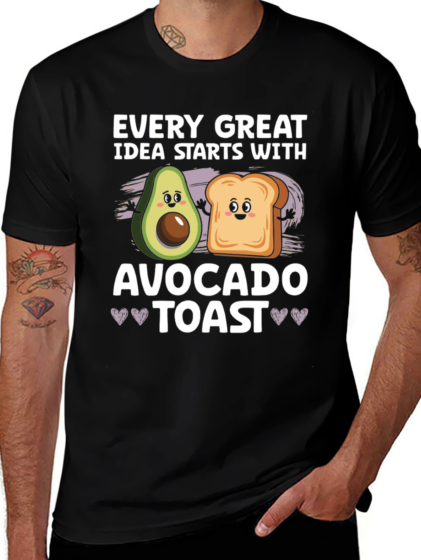Variant 25 of Avocado Toast Graphic Tee - Every Great Idea Starts With...