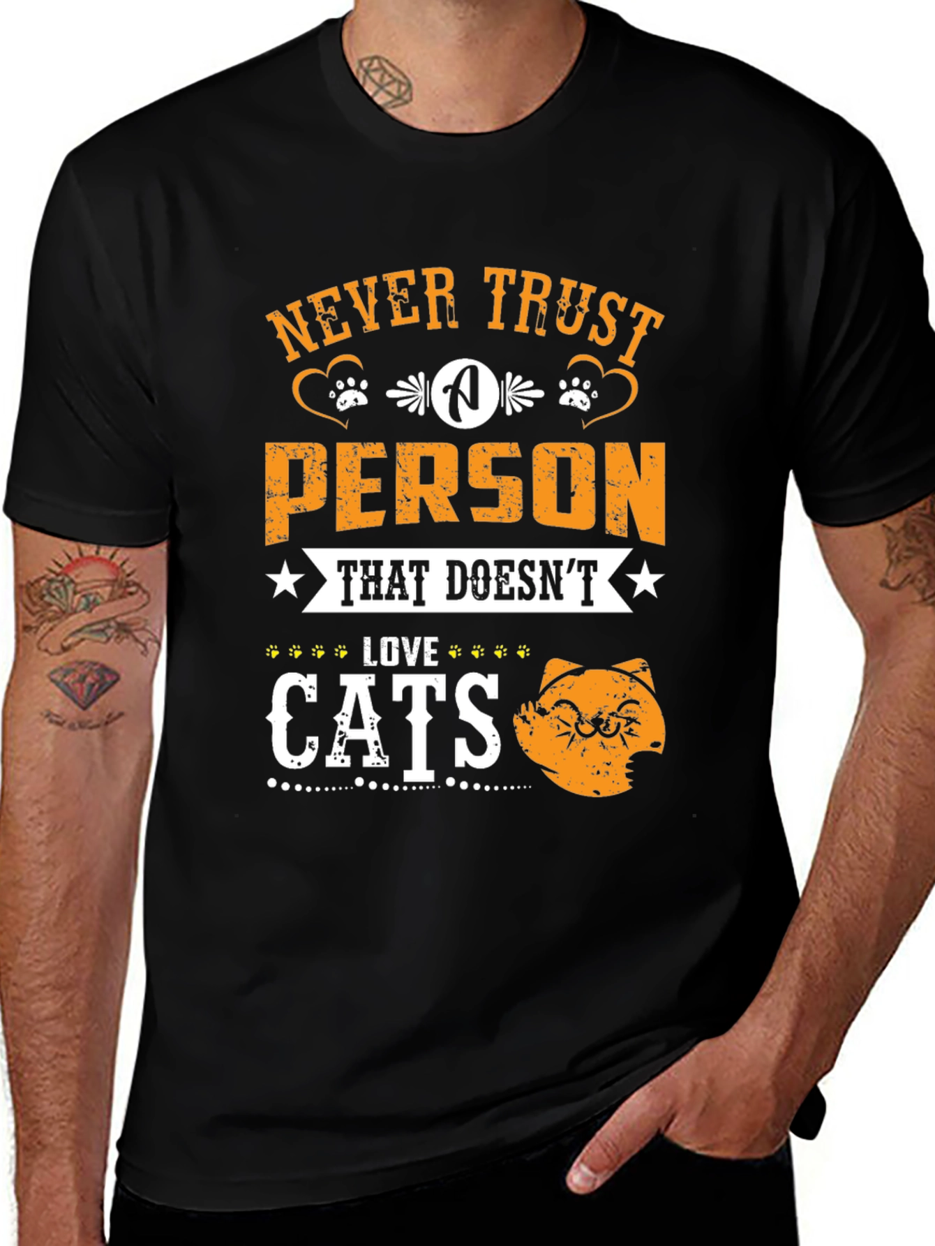 Variant 21 of Never Trust Person That Doesn't Love Cats T-Shirt