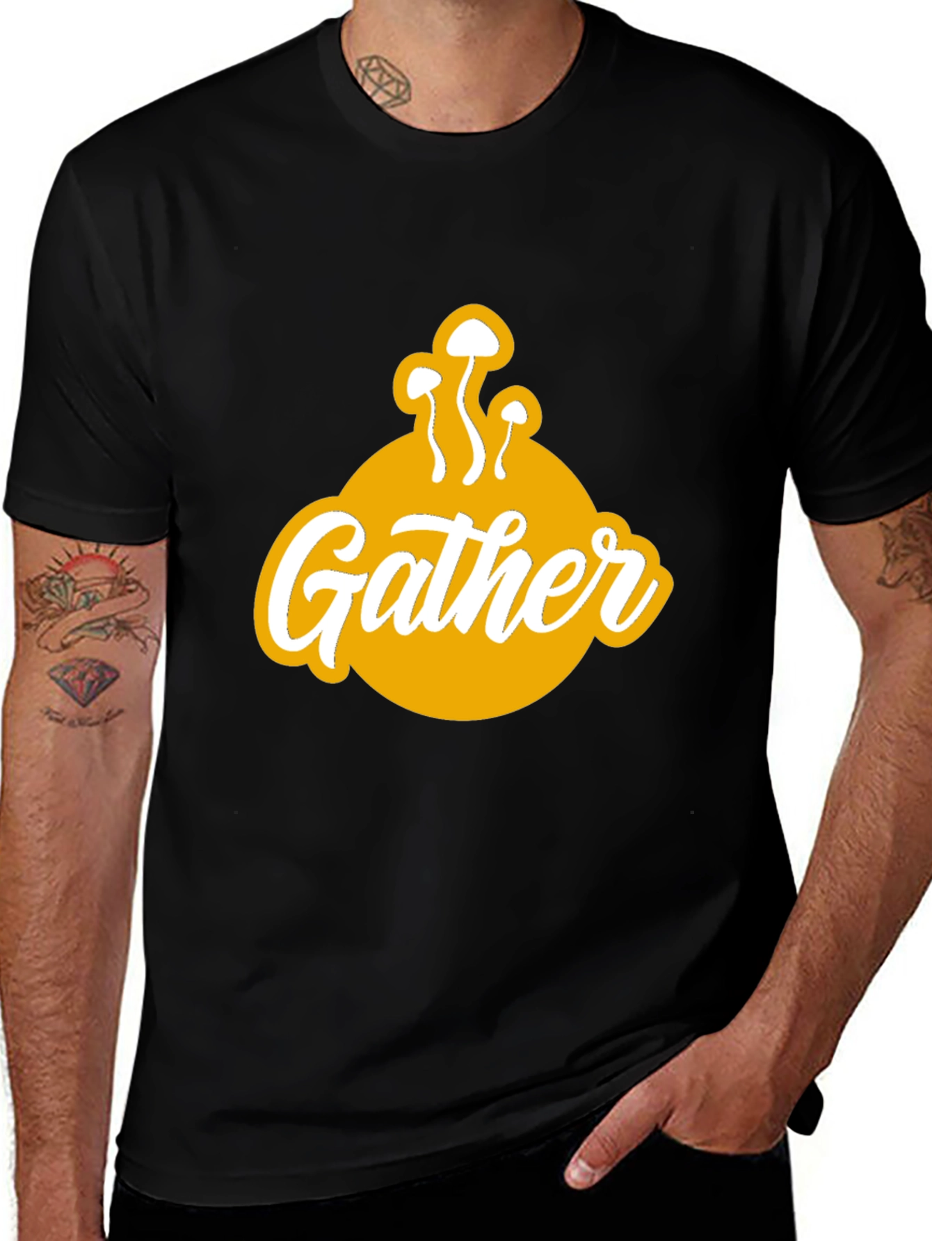Gather Mushroom Graphic Tee - Soft Cotton Blend