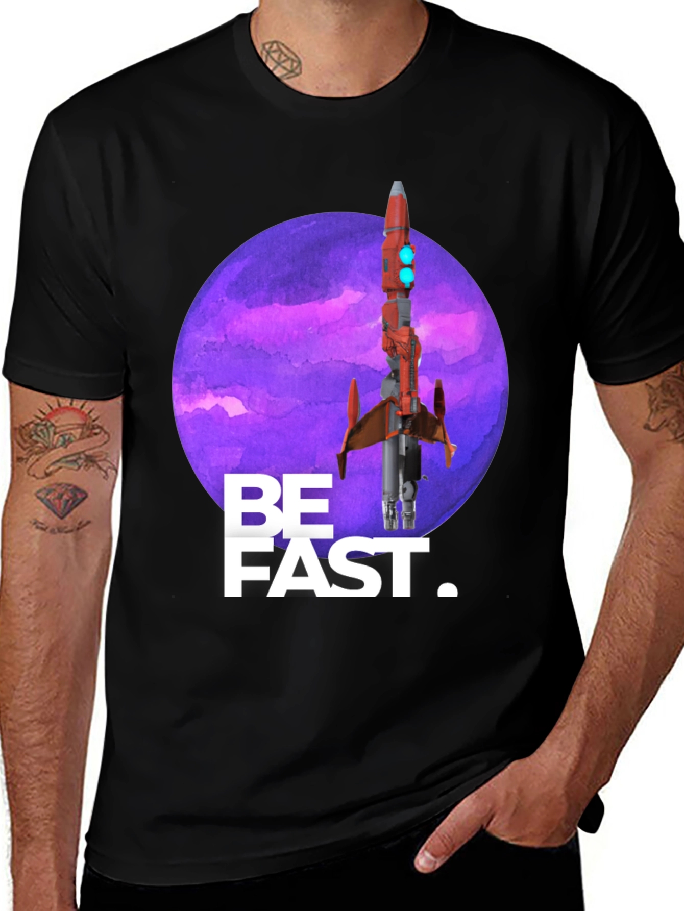 Variant 12 of Be Fast Rocket Graphic Tee