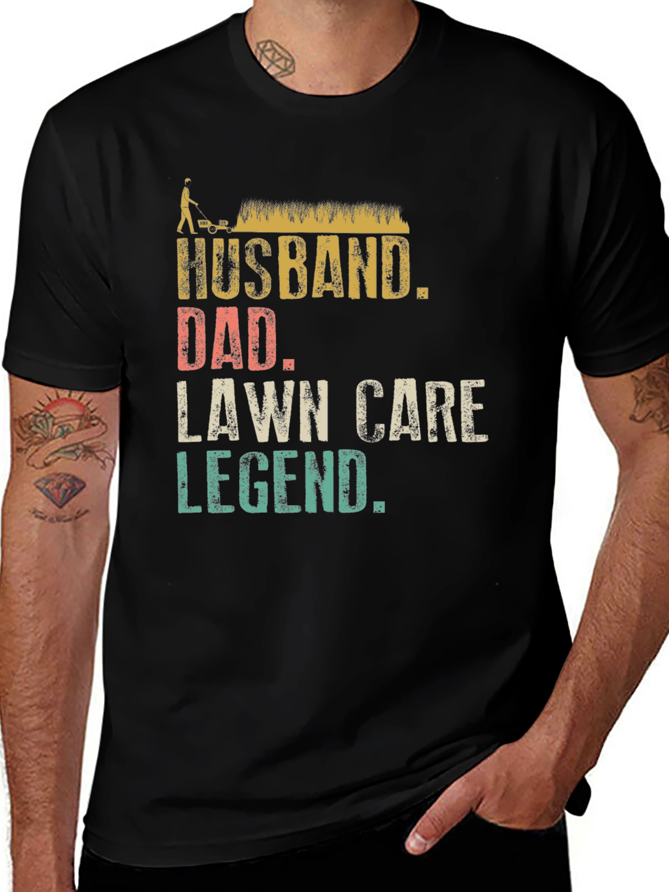 Variant 22 of Husband Dad Lawn Care Legend T-Shirt