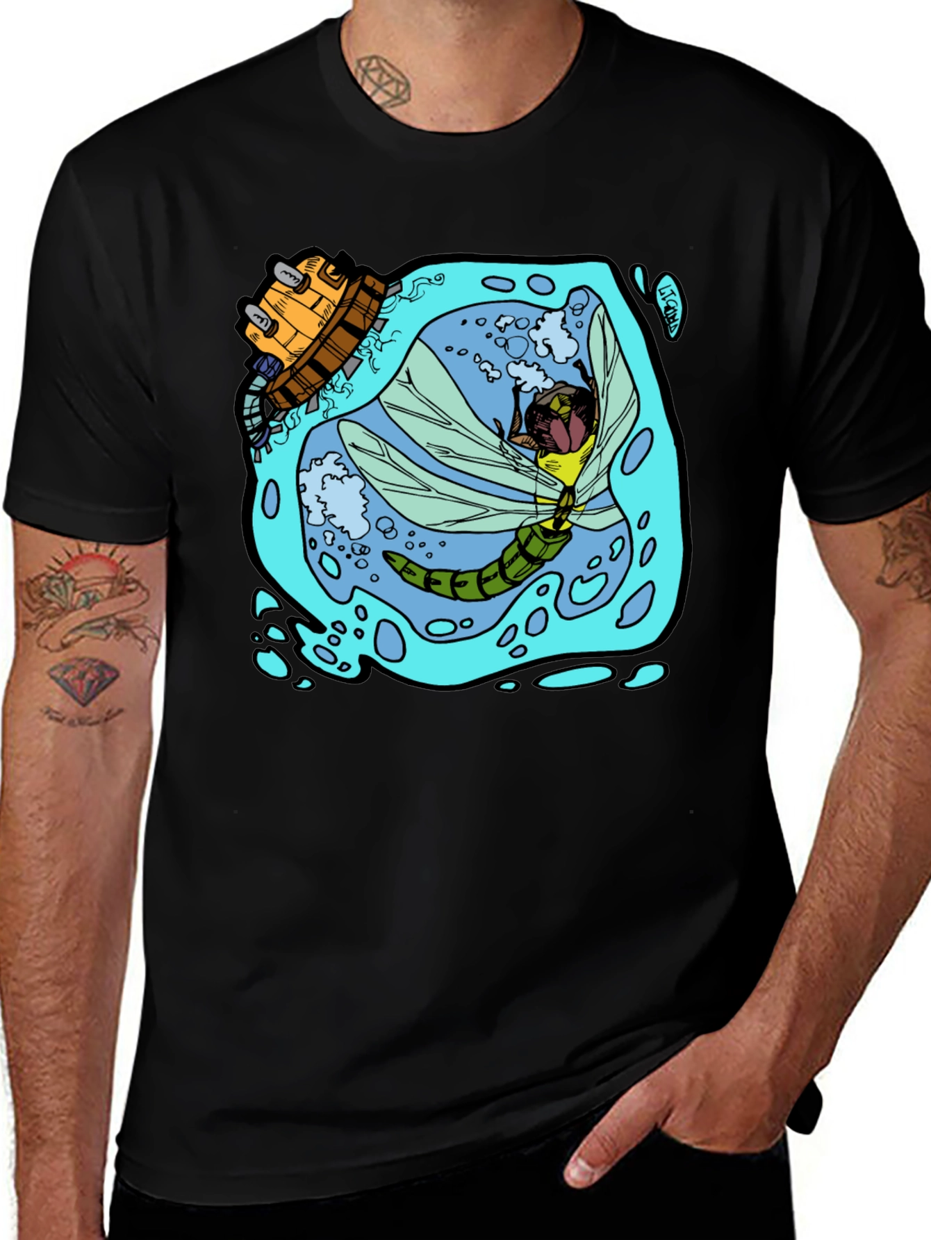 Variant 18 of Dragonfly & Submarine Graphic Tee