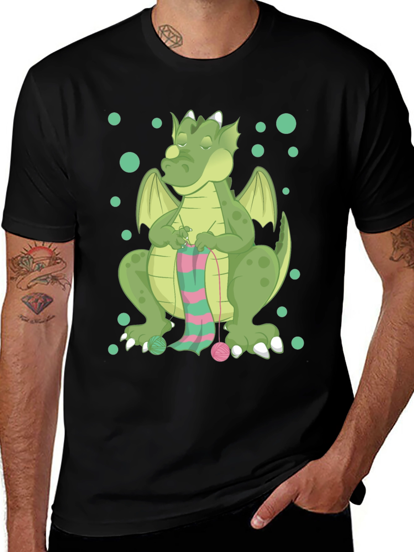 Variant 13 of Knitting Dragon Graphic T-Shirt